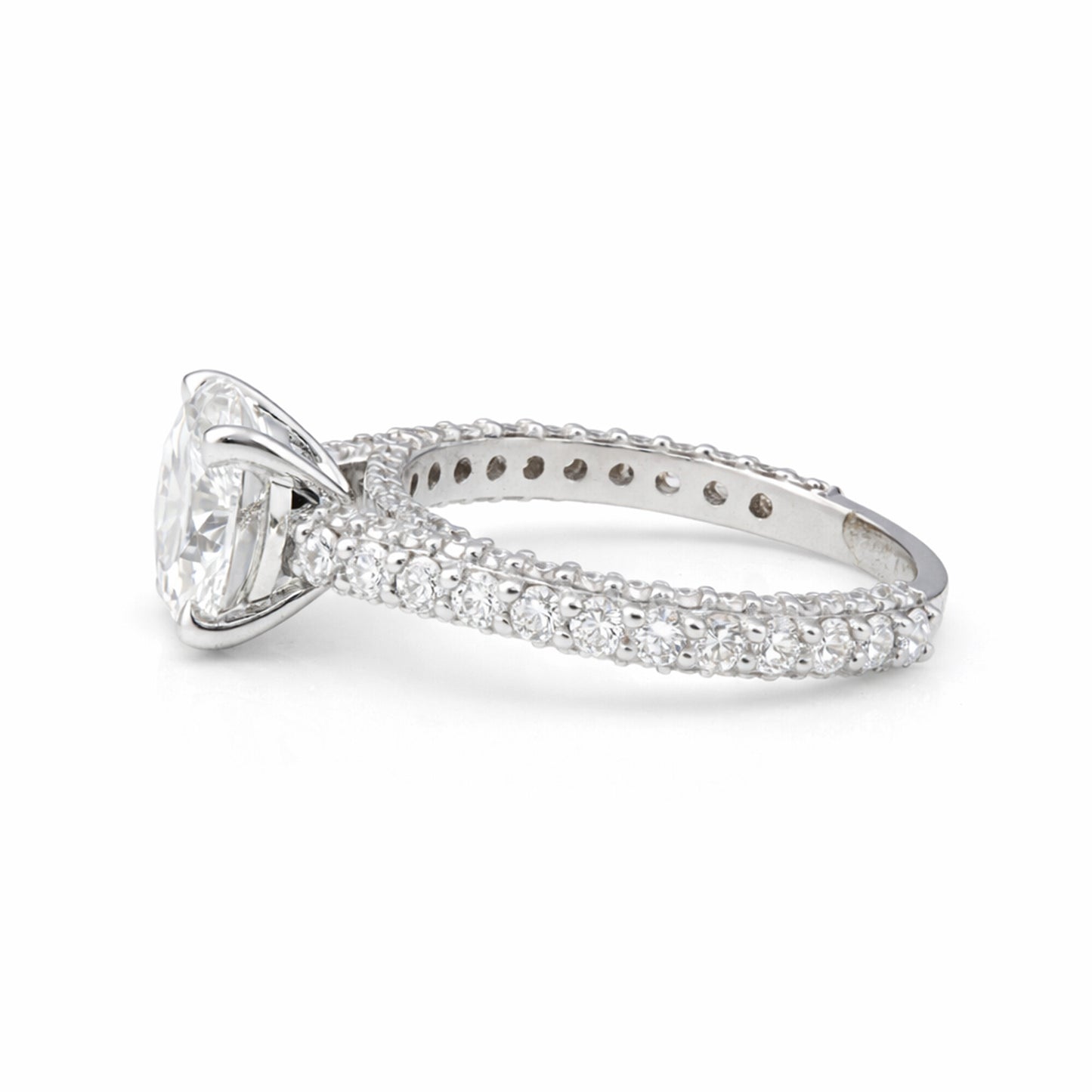 14K/18K Lab Grown Diamond Round Cut Ring for Women