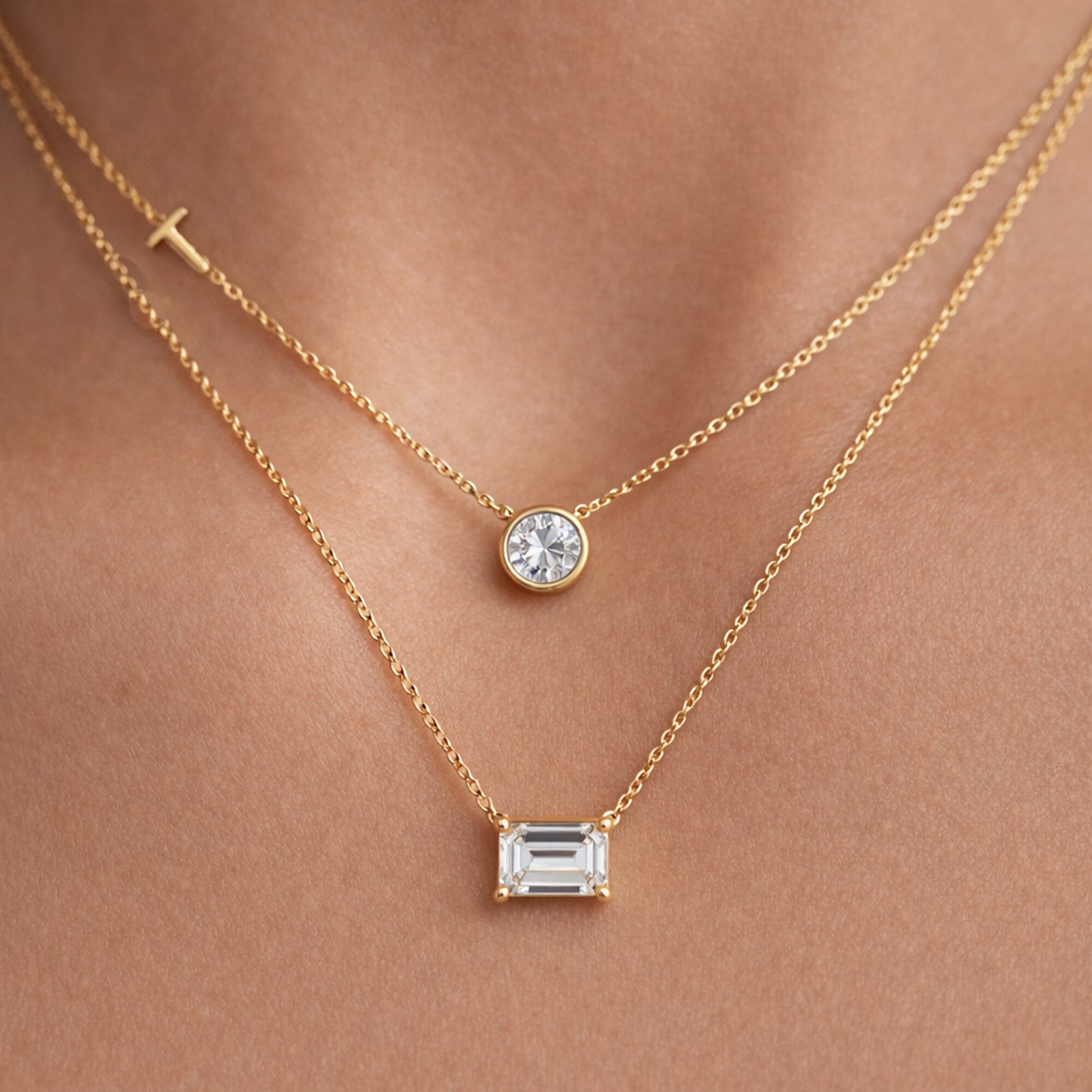 14K/18K Lab Grown Diamond Mixed-Cut Pendant Necklace