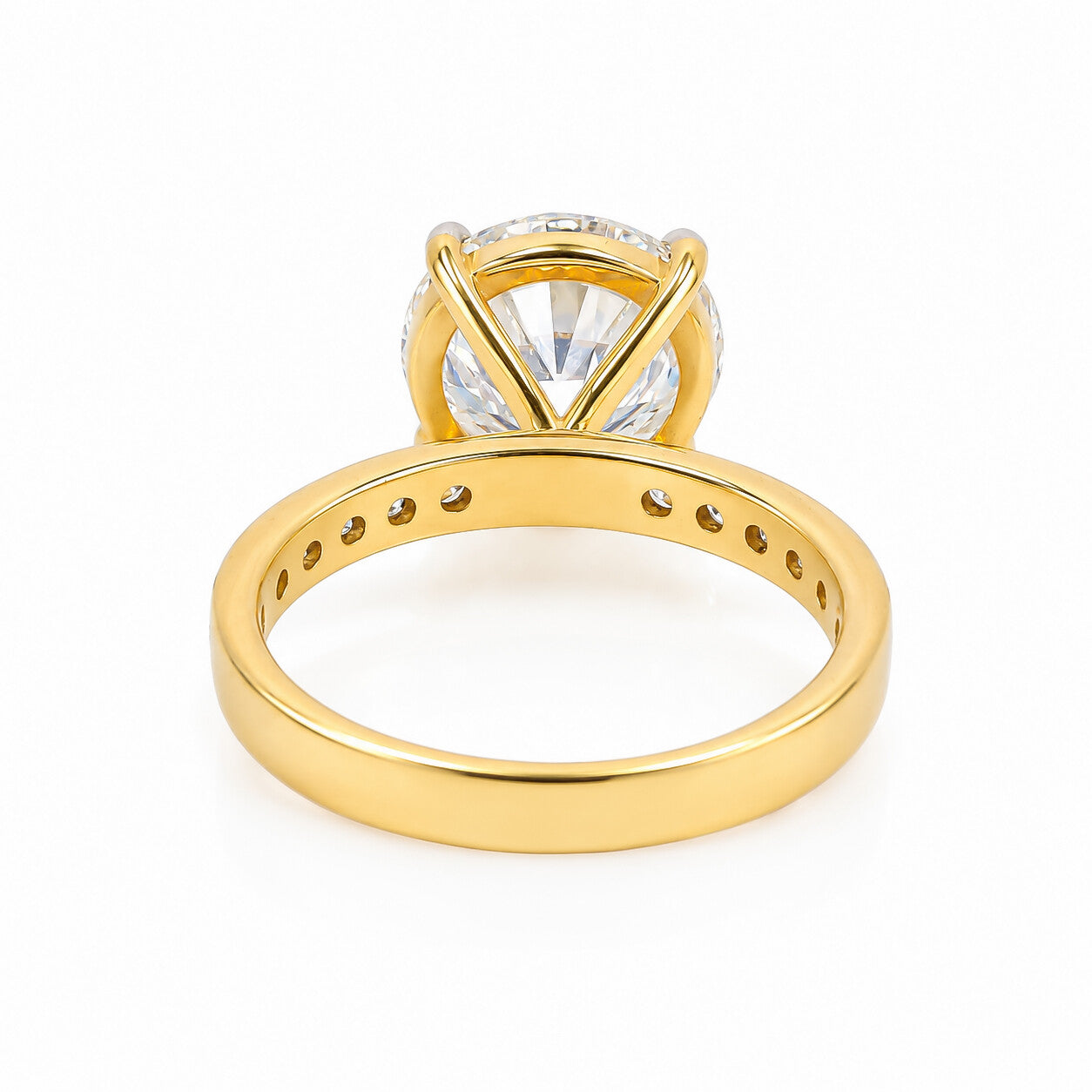 18K Lab Grown Diamond Round-Cut Halo Ring