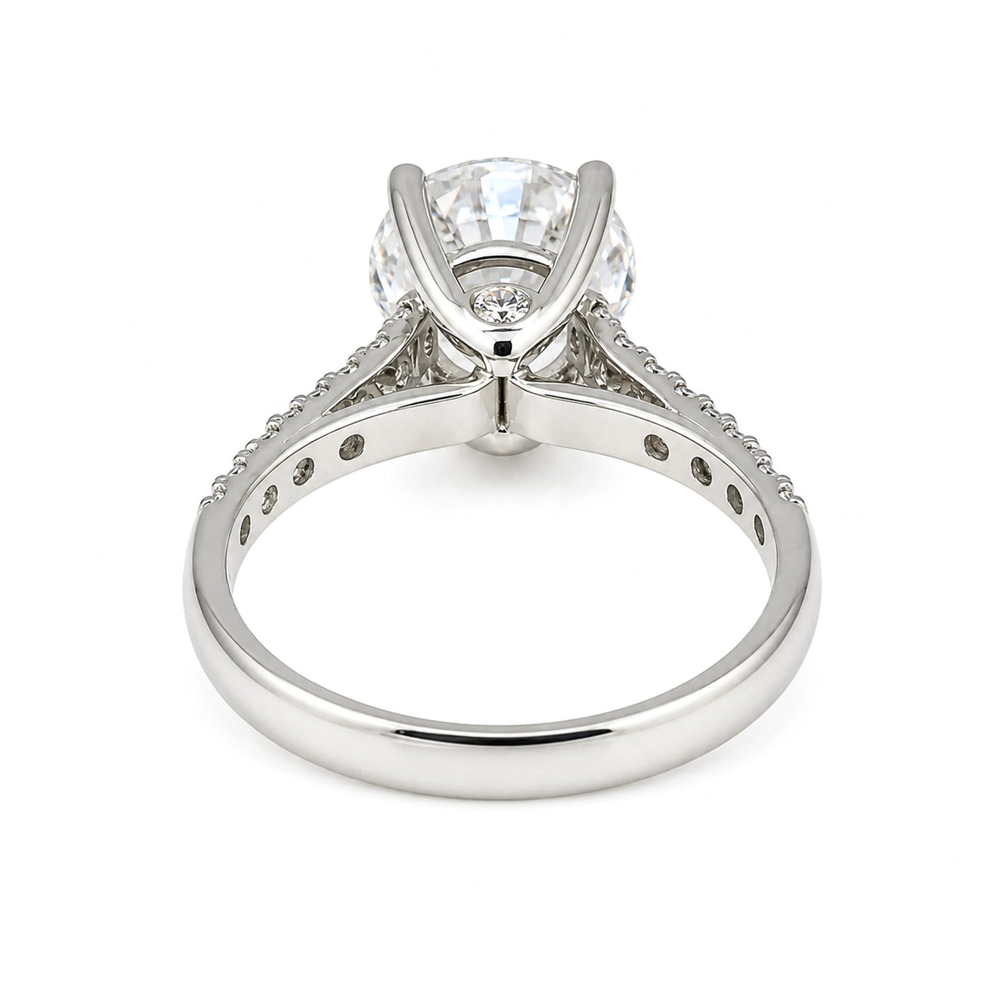 14K Lab Grown Diamond Round-Cut Halo Ring