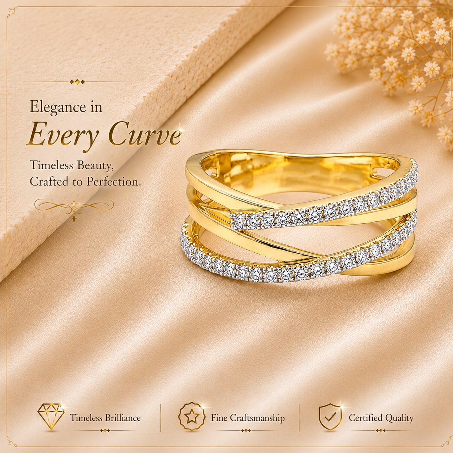 14K/18K Lab Grown Diamond Round Cut Ring for Women