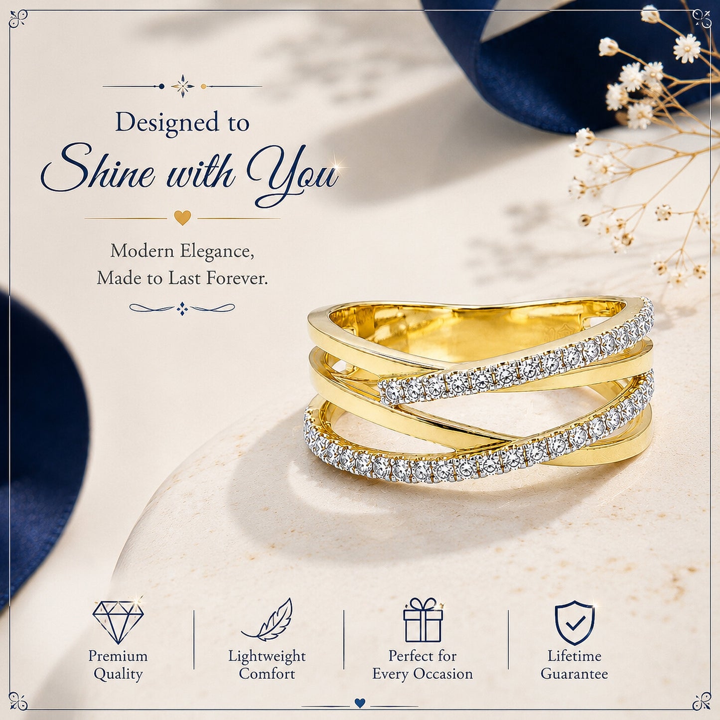 14K/18K Lab Grown Diamond Round Cut Ring for Women