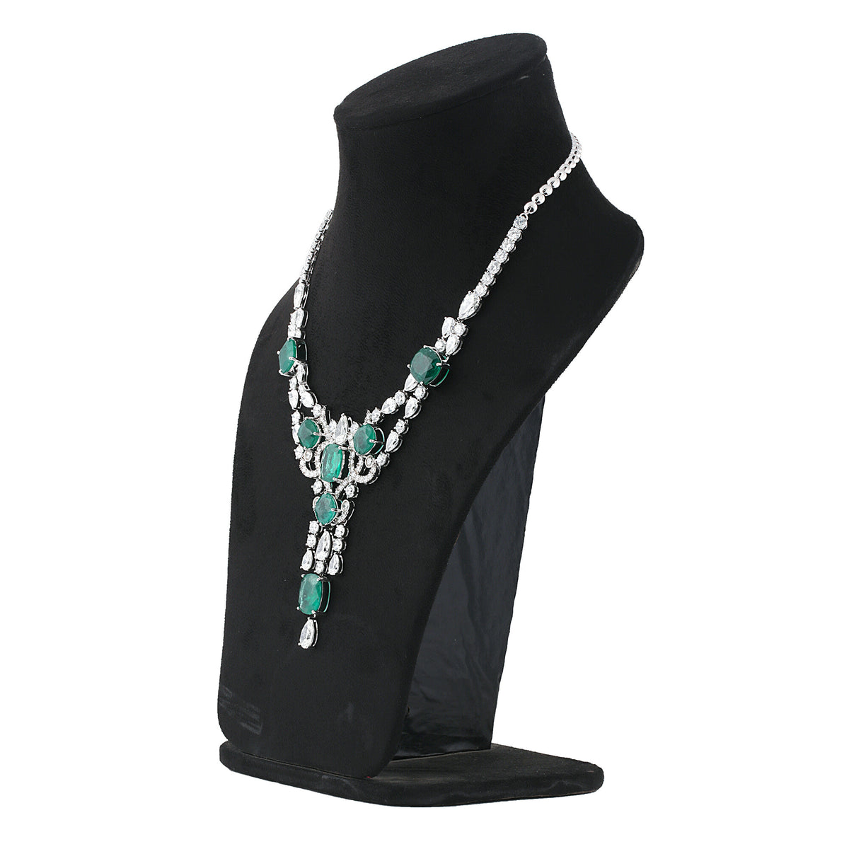 9K/14K Lab Grown Diamond Statement Necklace – Mixed Shapes, 49 Carats
