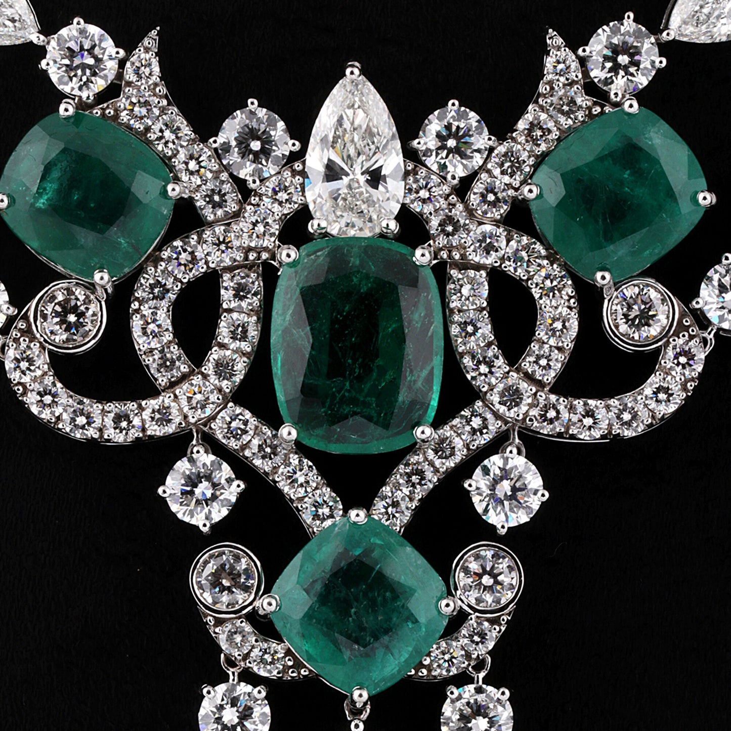 9K/14K Lab Grown Diamond Statement Necklace – Mixed Shapes, 49 Carats