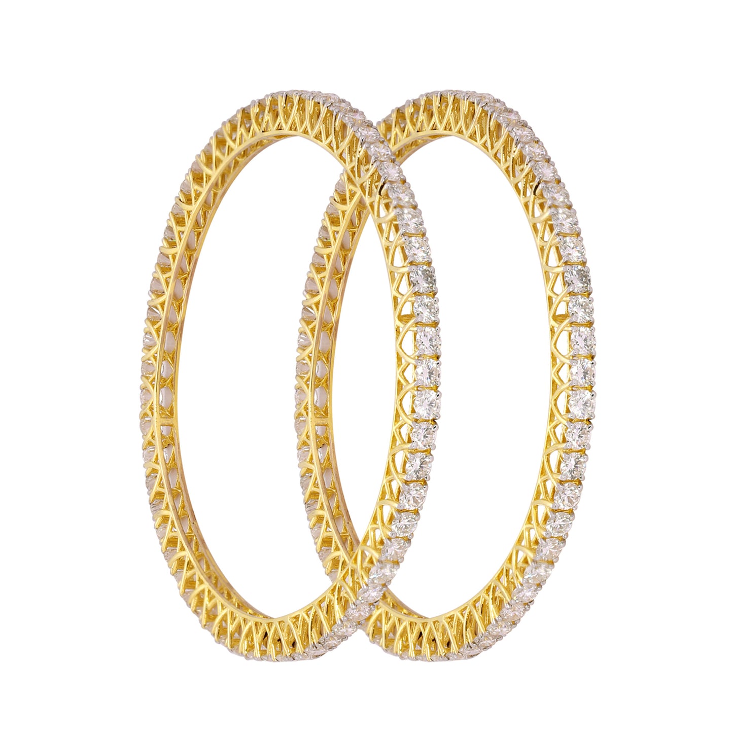 14K/18K Lab Grown Diamond Tennis Bracelet – Round Cut, 17.77ct, BIS Hallmark Gold