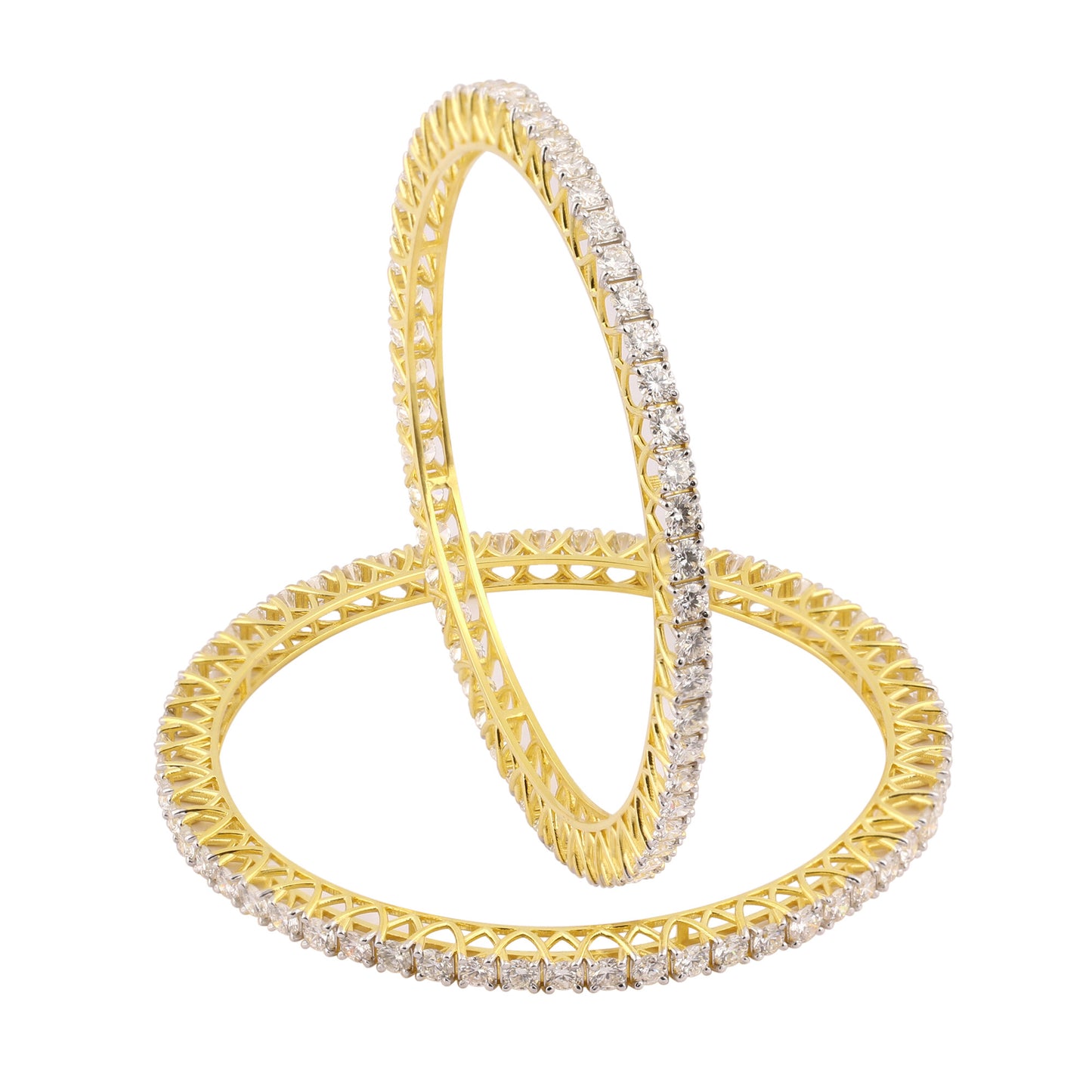 14K/18K Lab Grown Diamond Tennis Bracelet – Round Cut, 17.77ct, BIS Hallmark Gold