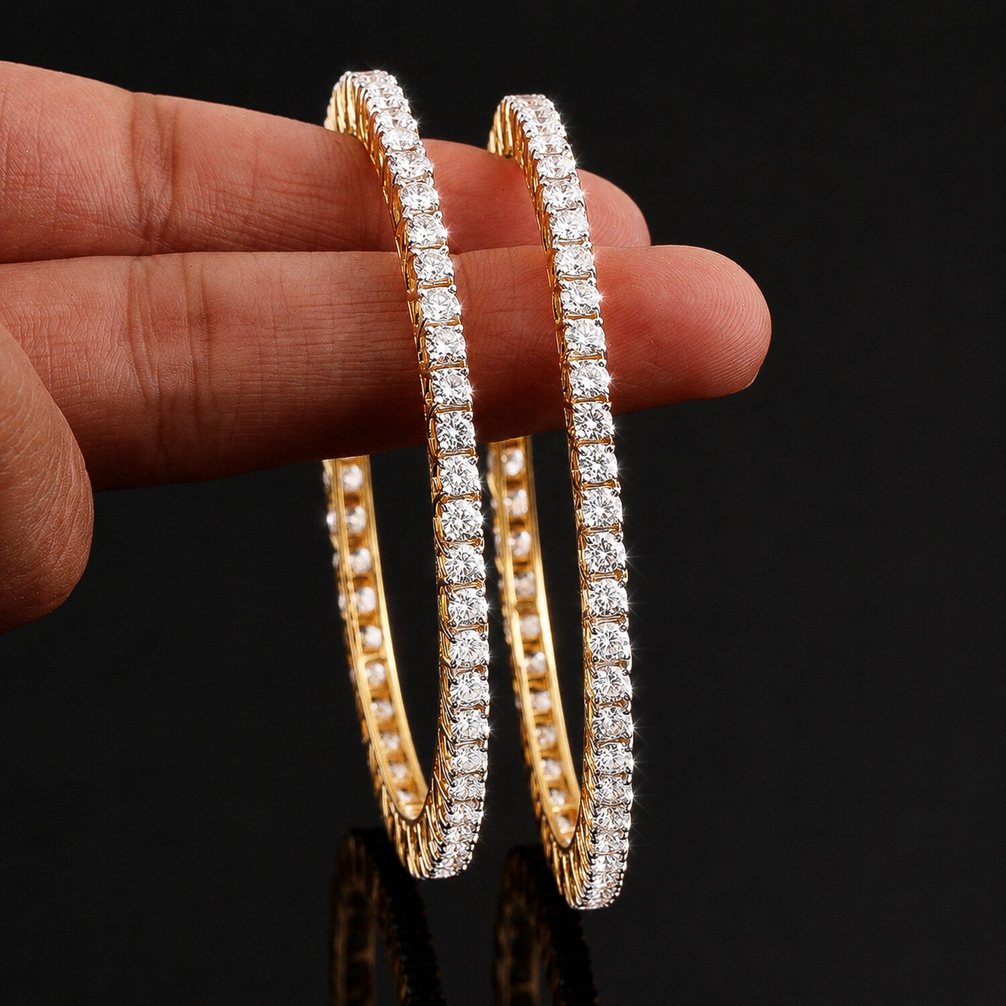 14K/18K Lab Grown Diamond Tennis Bracelet – Round Cut, 17.77ct, BIS Hallmark Gold