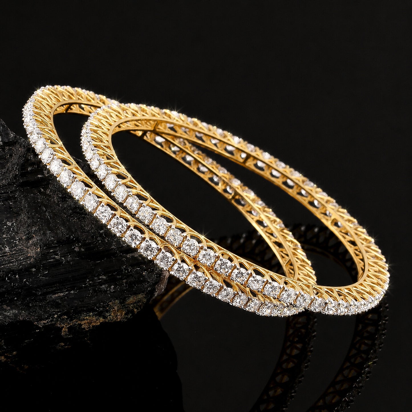 14K/18K Lab Grown Diamond Tennis Bracelet – Round Cut, 17.77ct, BIS Hallmark Gold