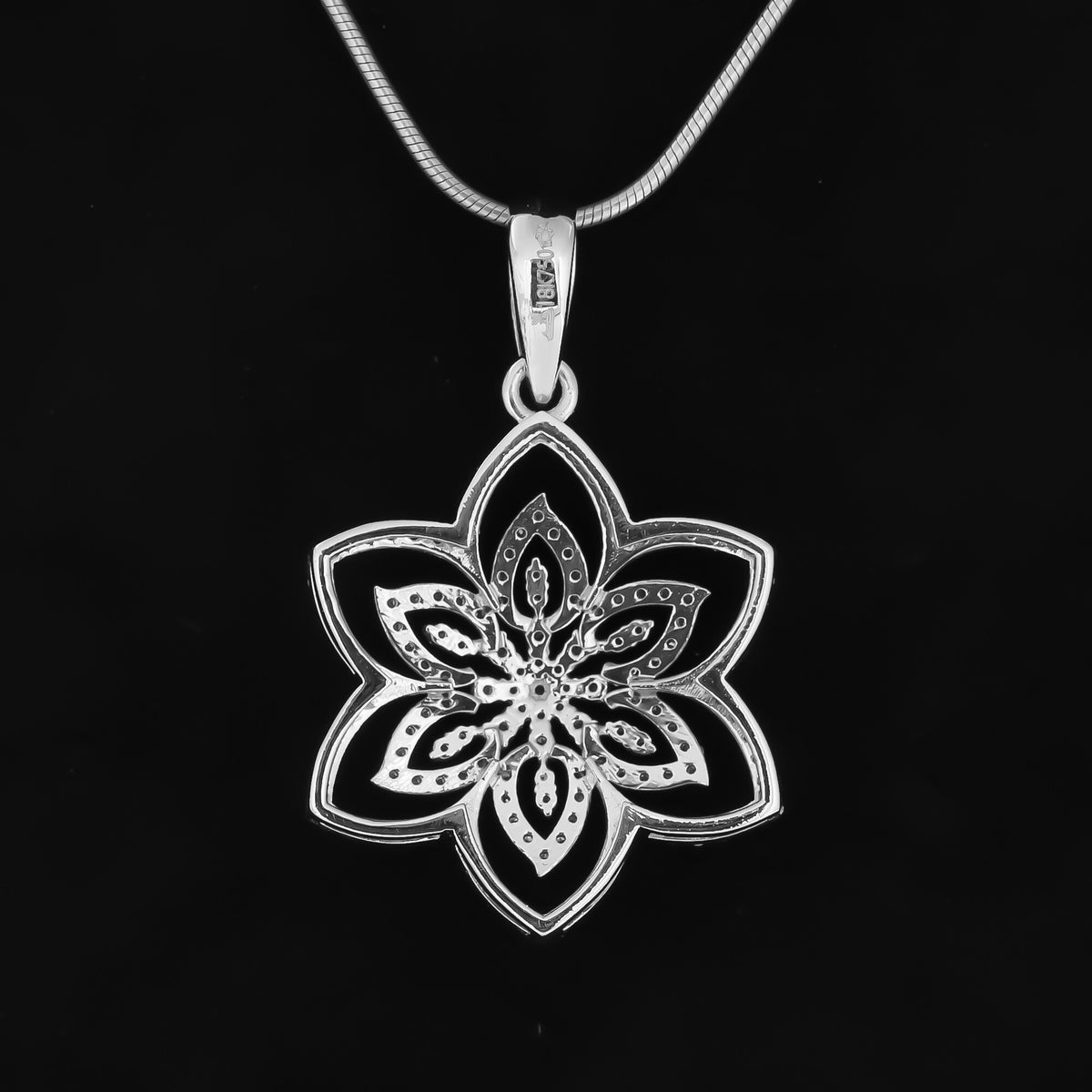 14K/18K Lab Grown Diamond Pave Cluster Pendant Necklace