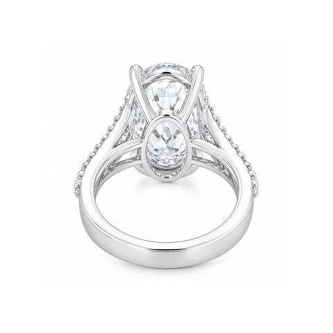 14K/18K Lab Grown Diamond Oval Cut Ring for Women