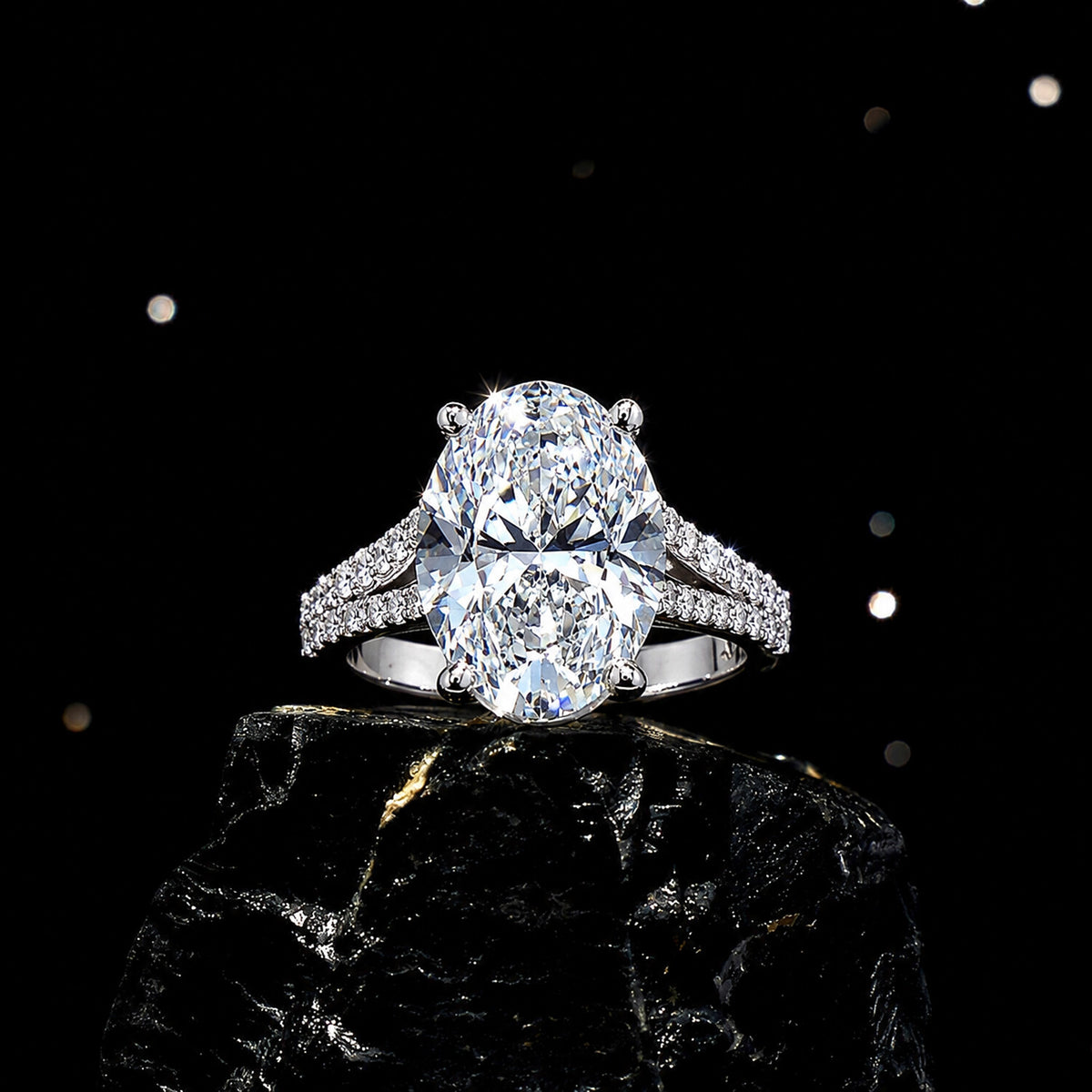 14K/18K Lab Grown Diamond Oval Cut Ring for Women