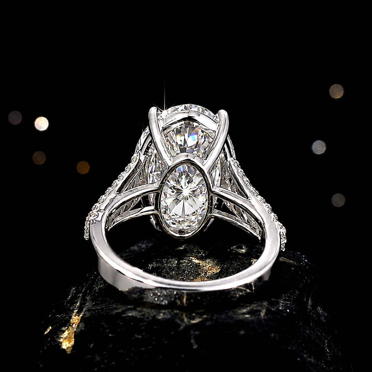 14K/18K Lab Grown Diamond Oval Cut Ring for Women