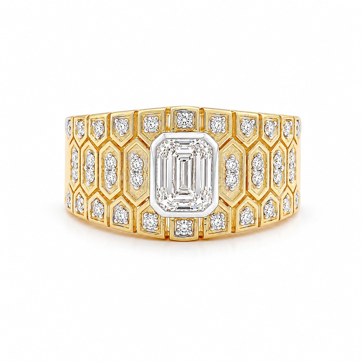 14K Lab Grown Diamond Heart-Cut Halo Ring