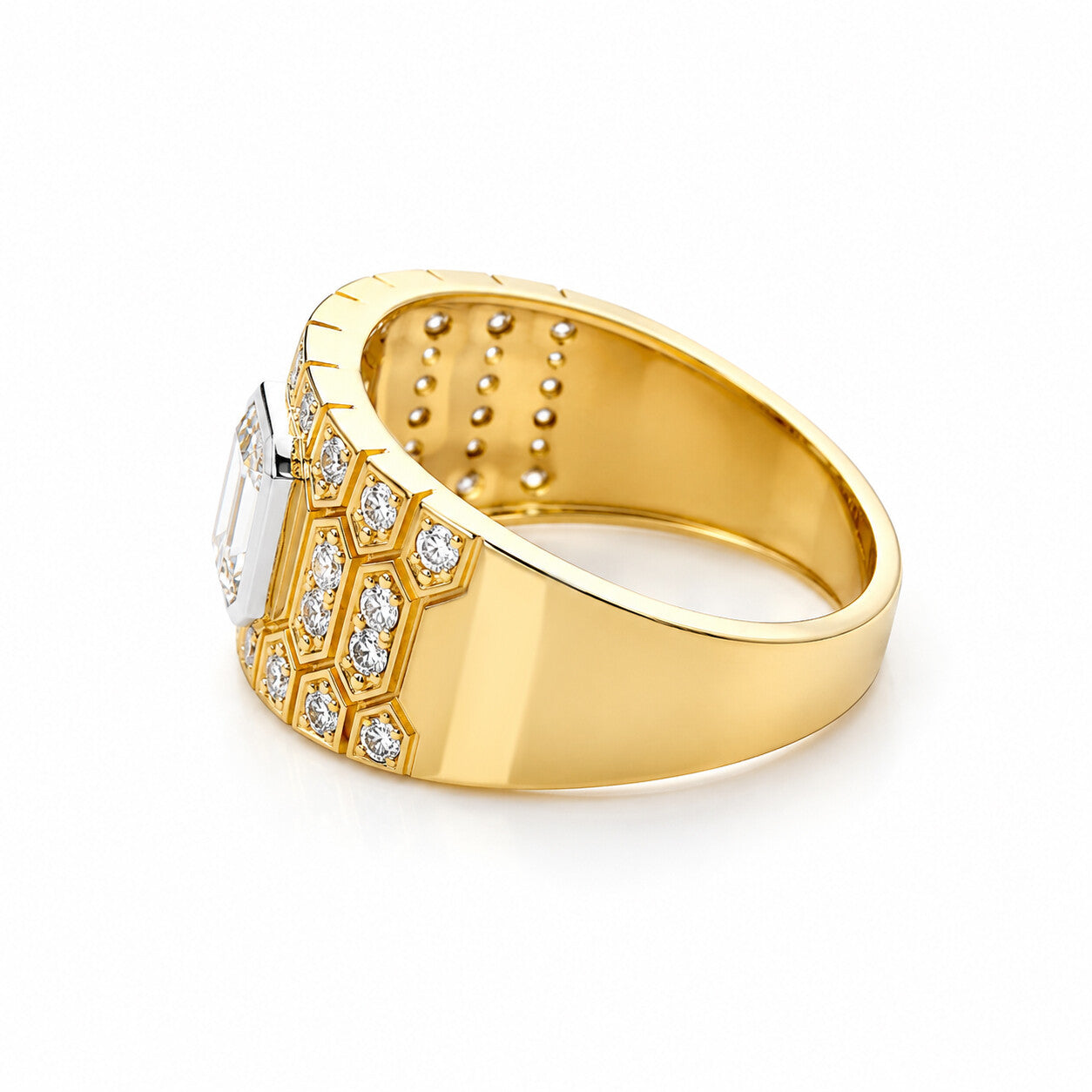 14K Lab Grown Diamond Heart-Cut Halo Ring
