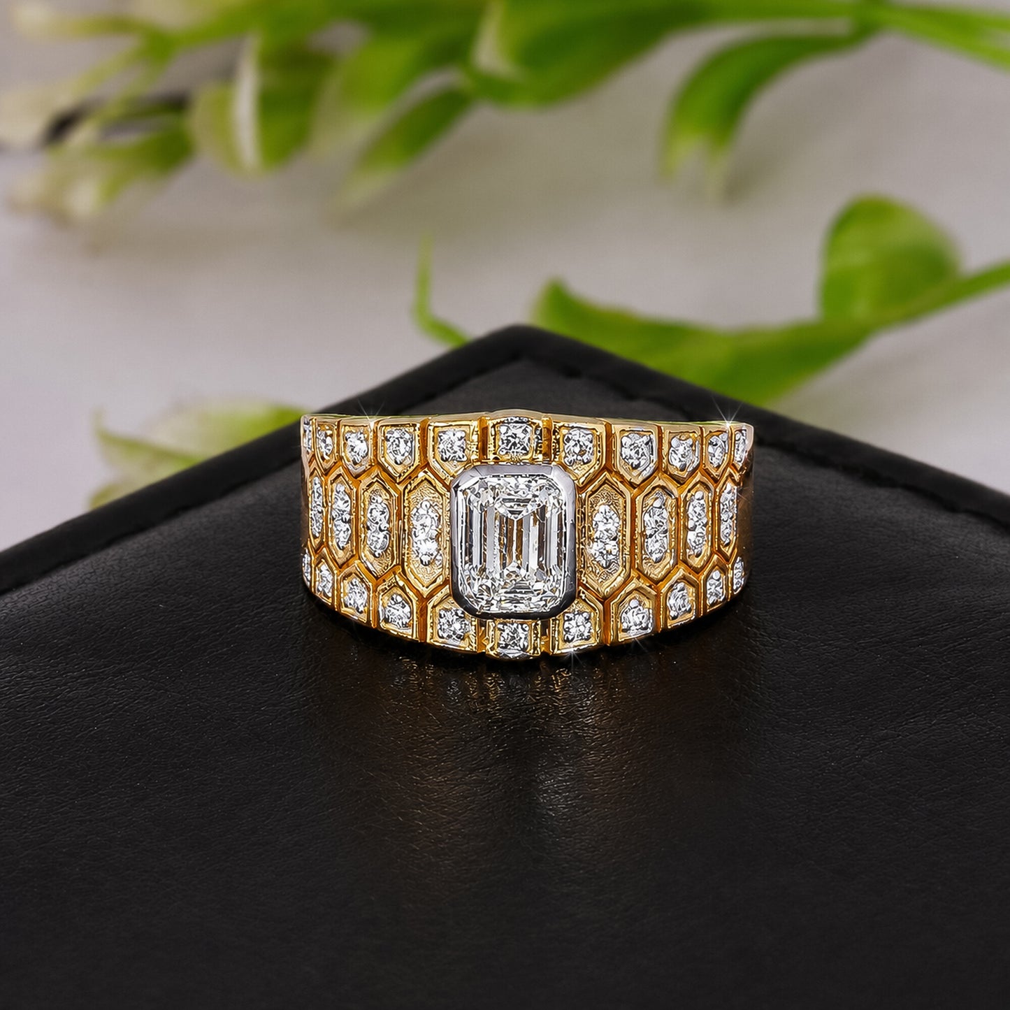 14K Lab Grown Diamond Heart-Cut Halo Ring