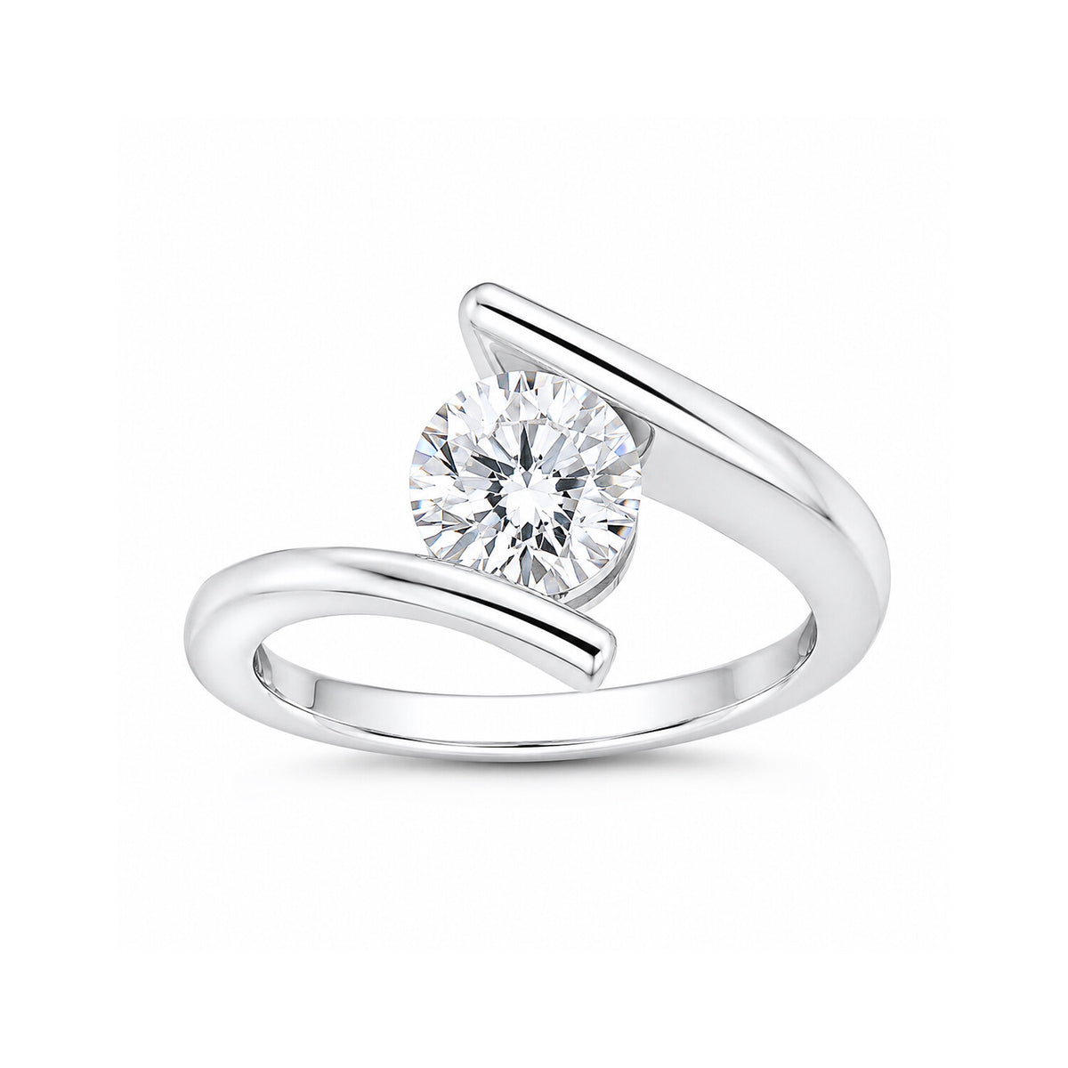 14K/18K Lab Grown Diamond Round Cut Ring for Women