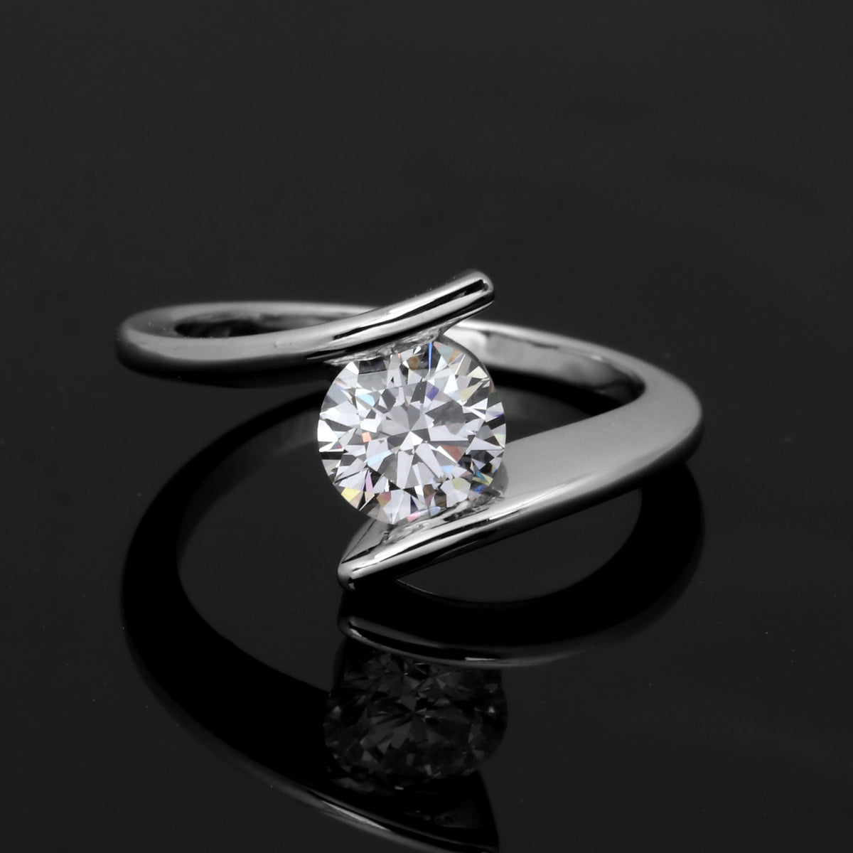 14K/18K Lab Grown Diamond Round Cut Ring for Women