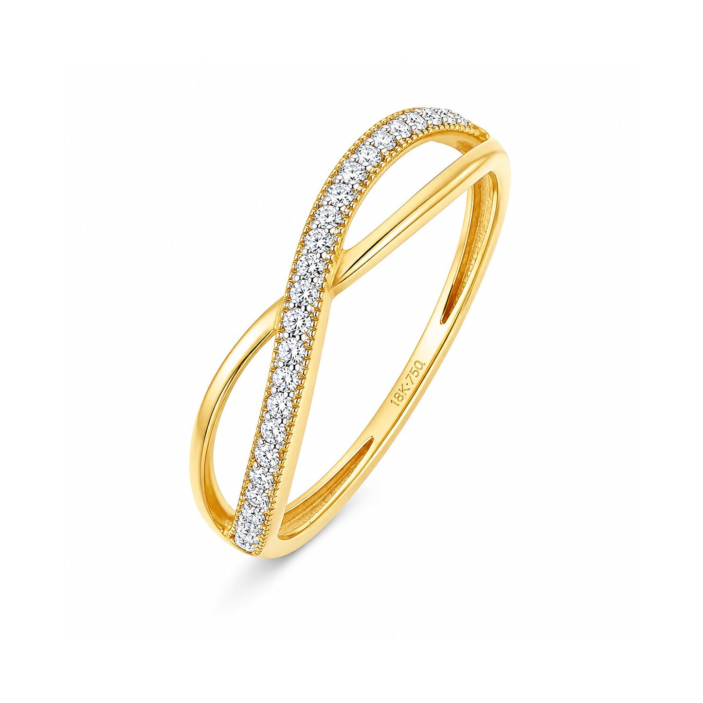 18K Lab Grown Diamond Round-Cut Halo Ring