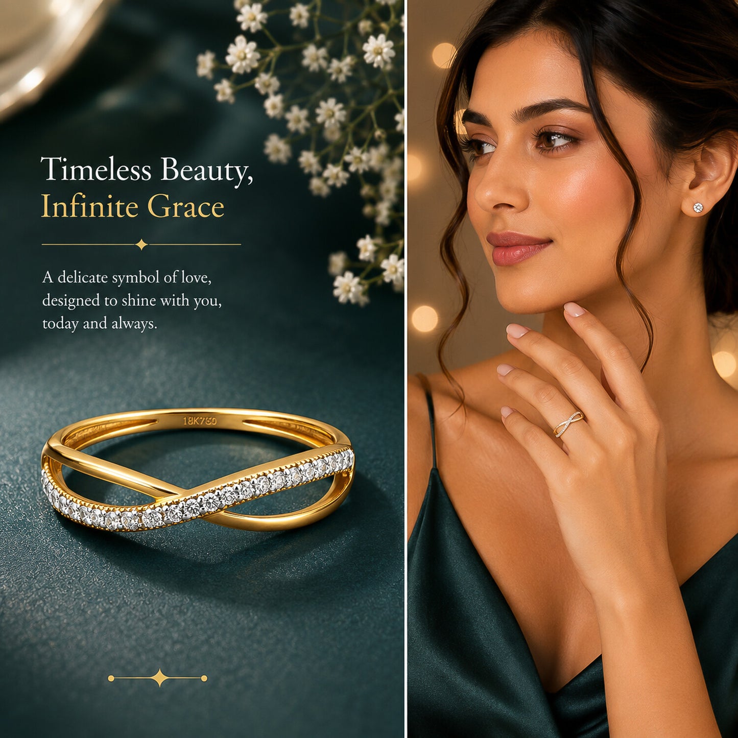 18K Lab Grown Diamond Round-Cut Halo Ring
