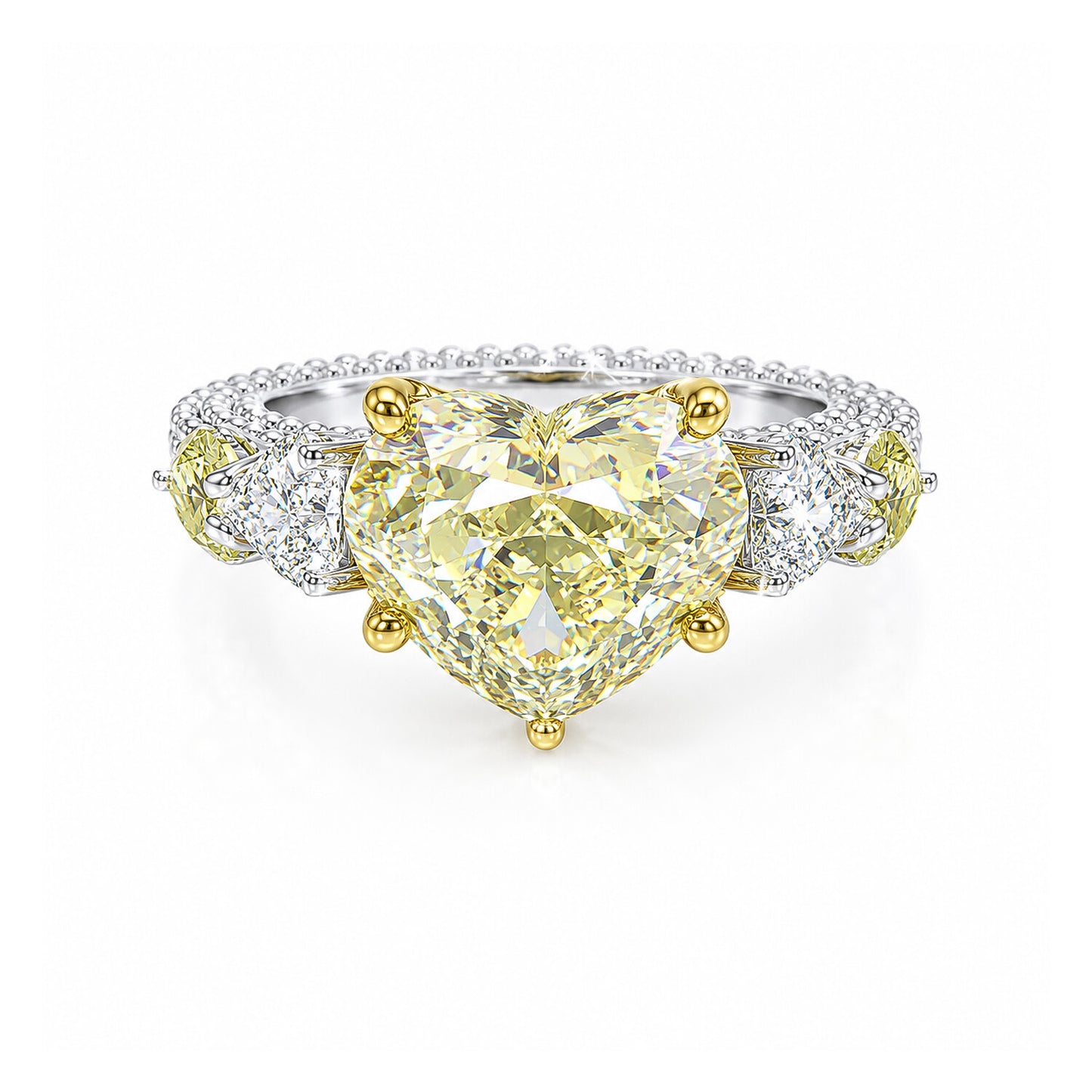14K Lab Grown Diamond Heart-Cut Statement Heart Ring
