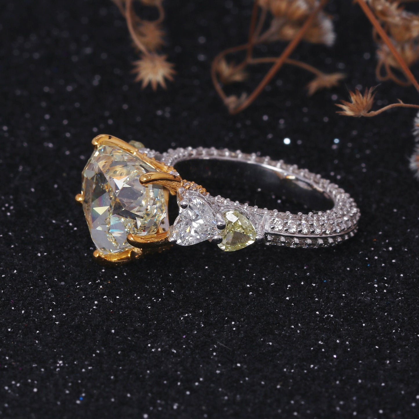 14K Lab Grown Diamond Heart-Cut Statement Heart Ring