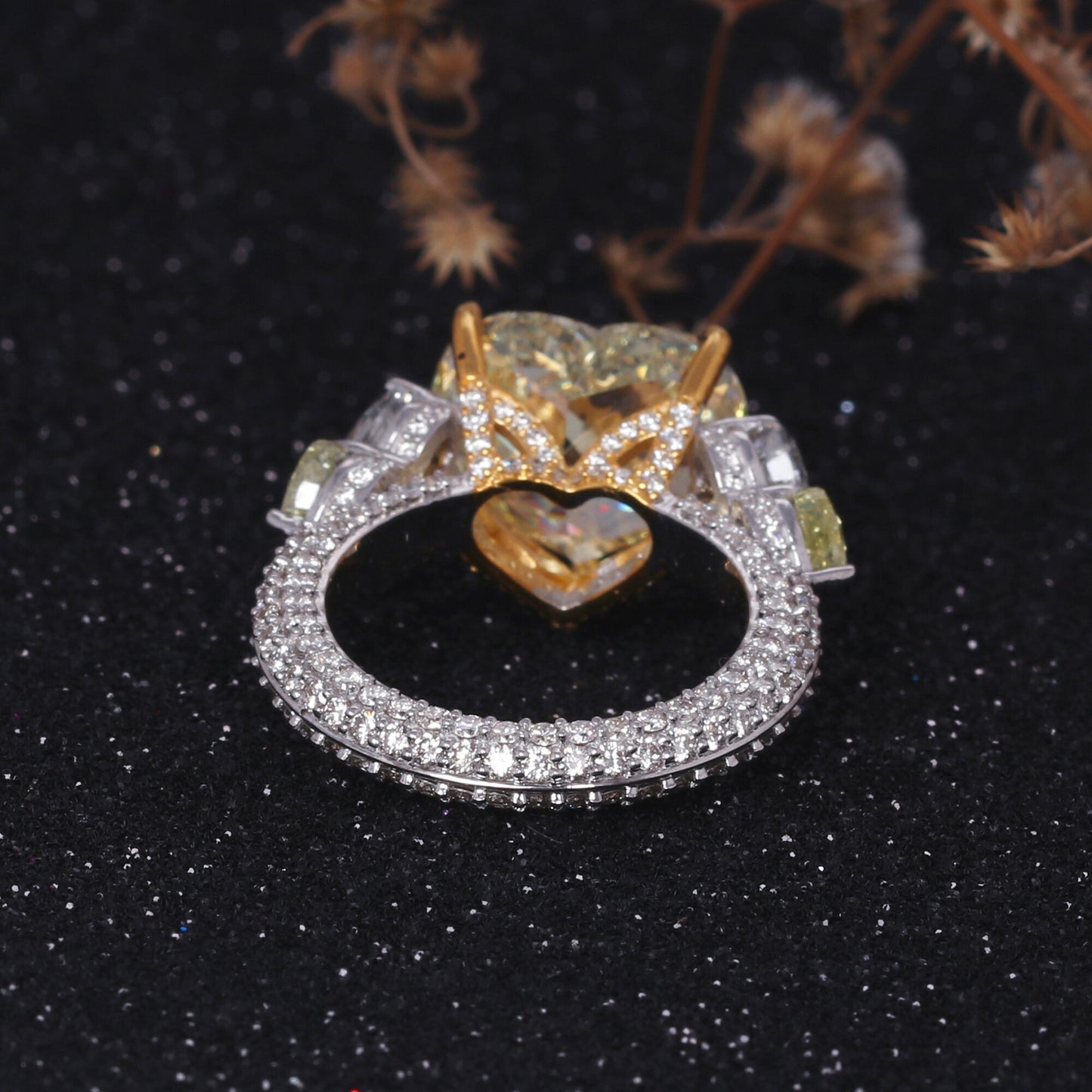 14K Lab Grown Diamond Heart-Cut Statement Heart Ring