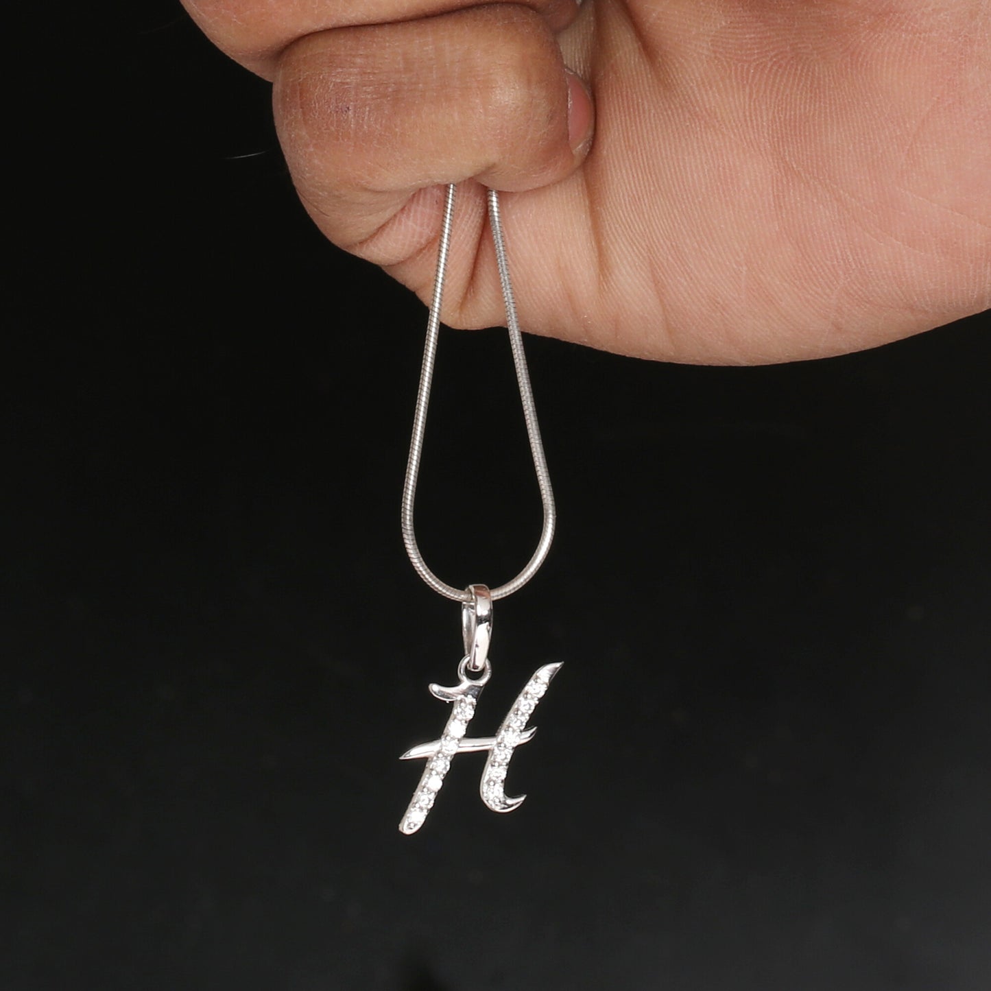 18K Lab Grown Diamond Solitaire Pendant Necklace