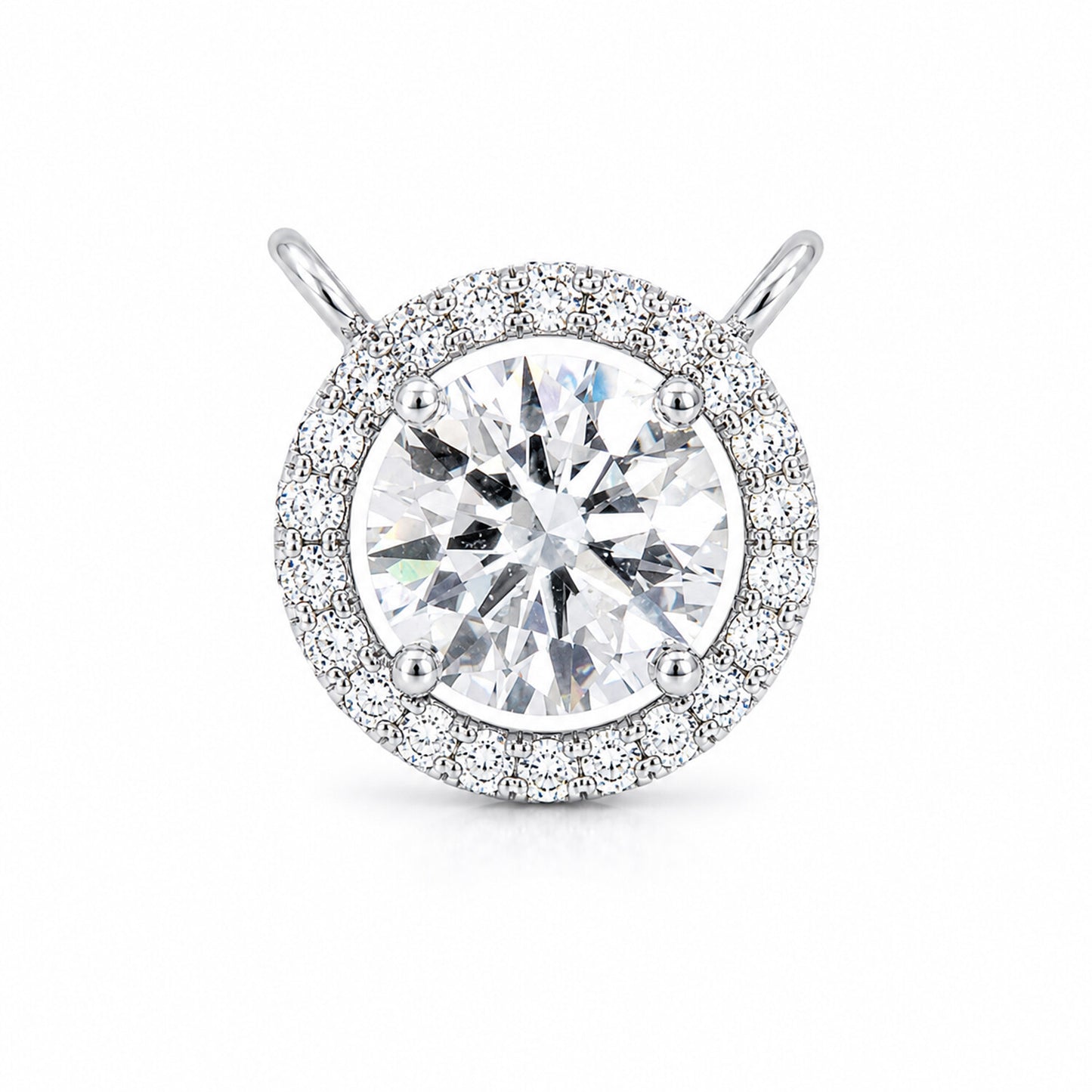 14K/18K Lab Grown Diamond Cluster Pendant Necklace – Everyday Wear