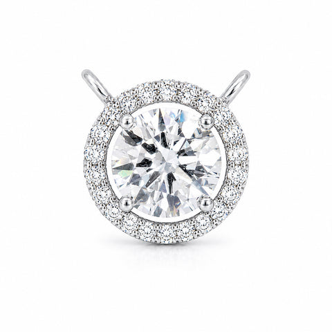 14K/18K Lab Grown Diamond Cluster Pendant Necklace – Everyday Wear