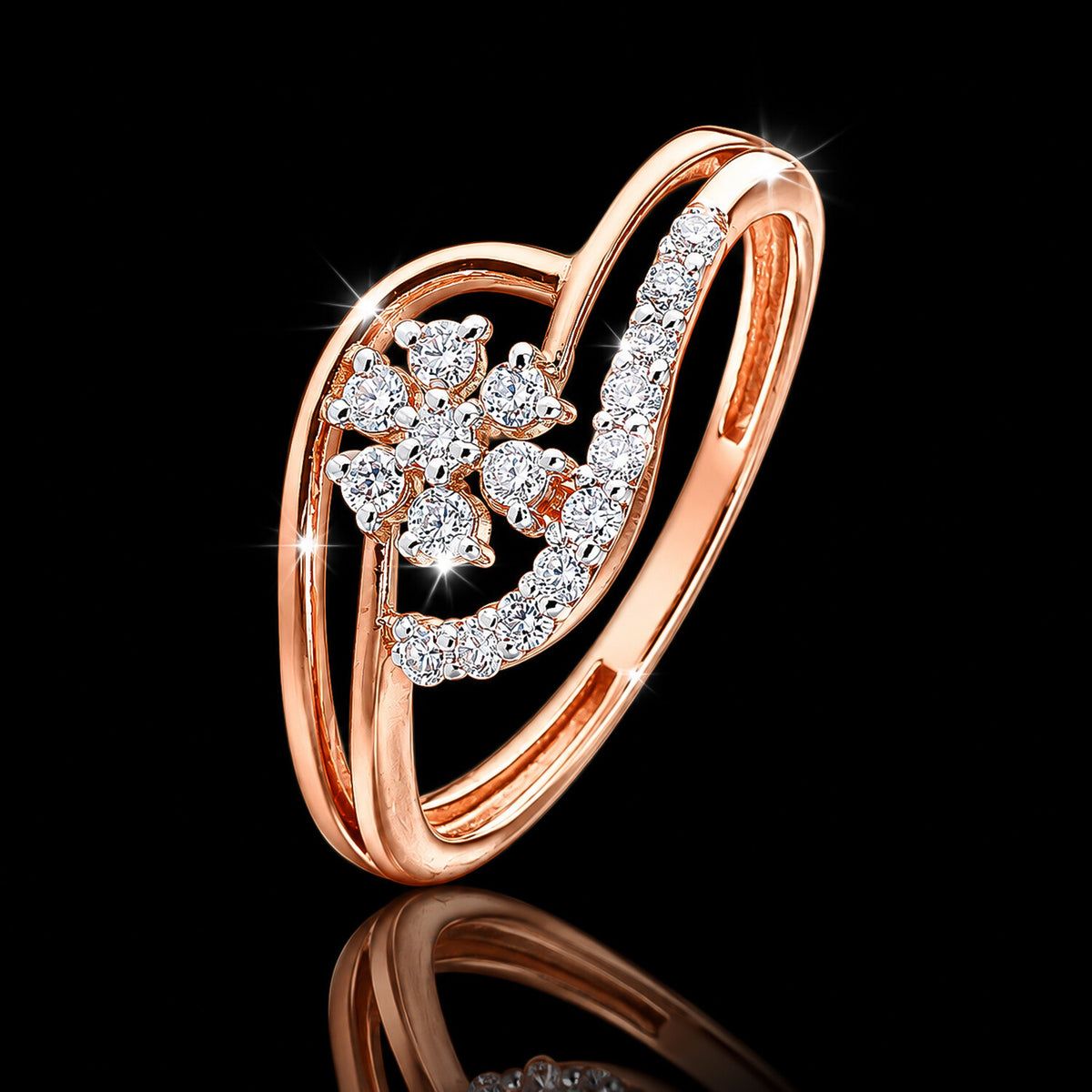 18K Lab Grown Diamond Round-Cut Halo Ring