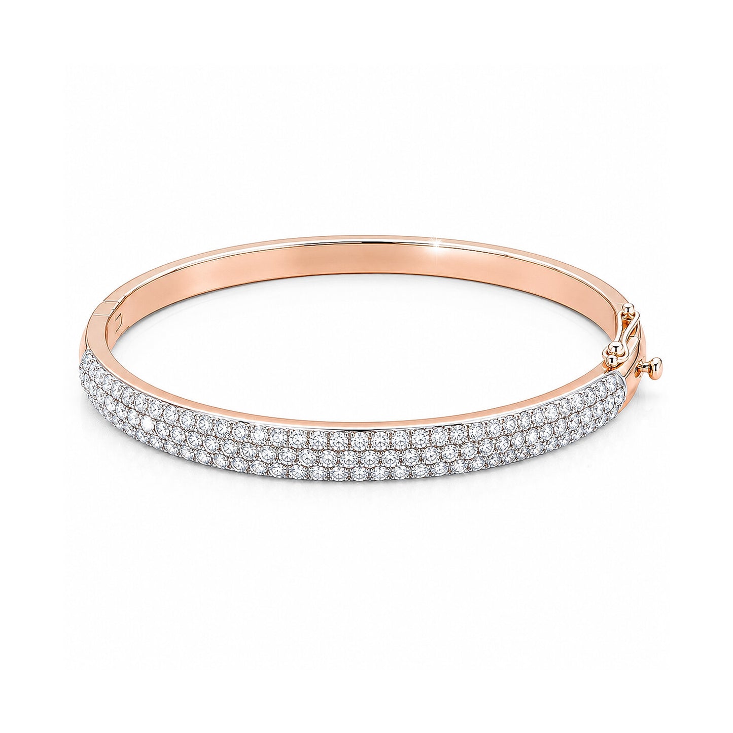 18K Lab Grown Diamond Tennis Bracelet – Round Cut, 3.26ct, BIS Hallmark Gold