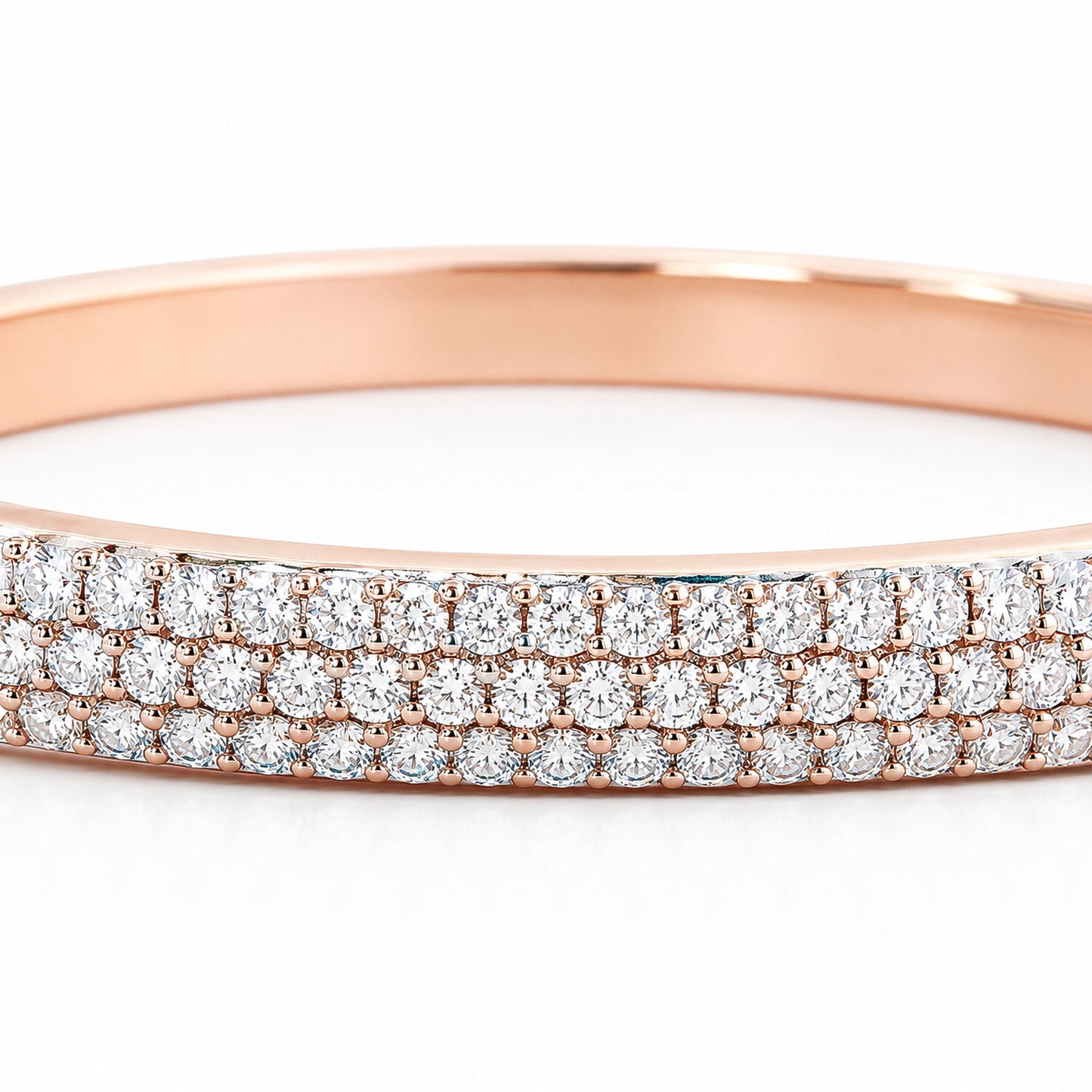 18K Lab Grown Diamond Tennis Bracelet – Round Cut, 3.26ct, BIS Hallmark Gold