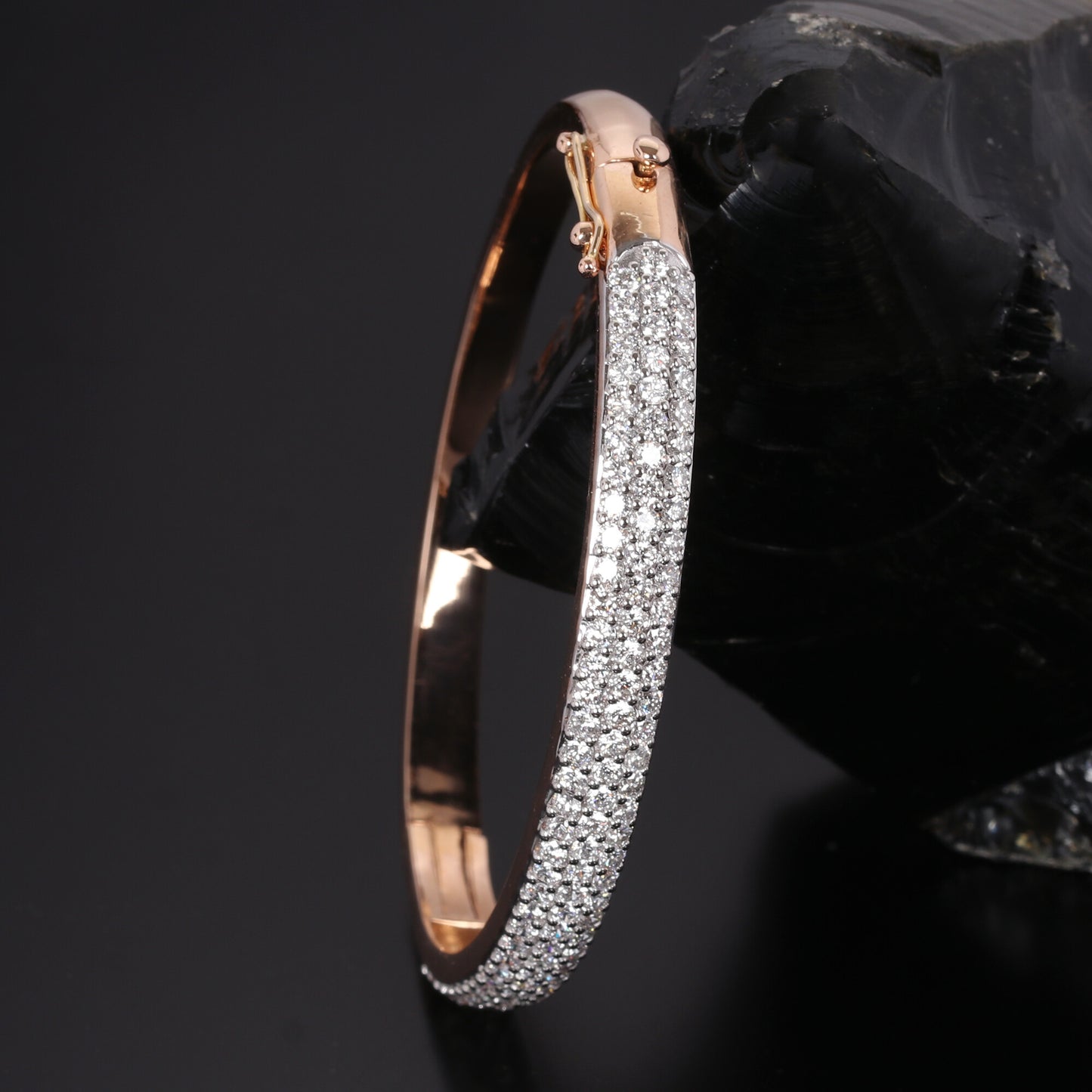 18K Lab Grown Diamond Tennis Bracelet – Round Cut, 3.26ct, BIS Hallmark Gold