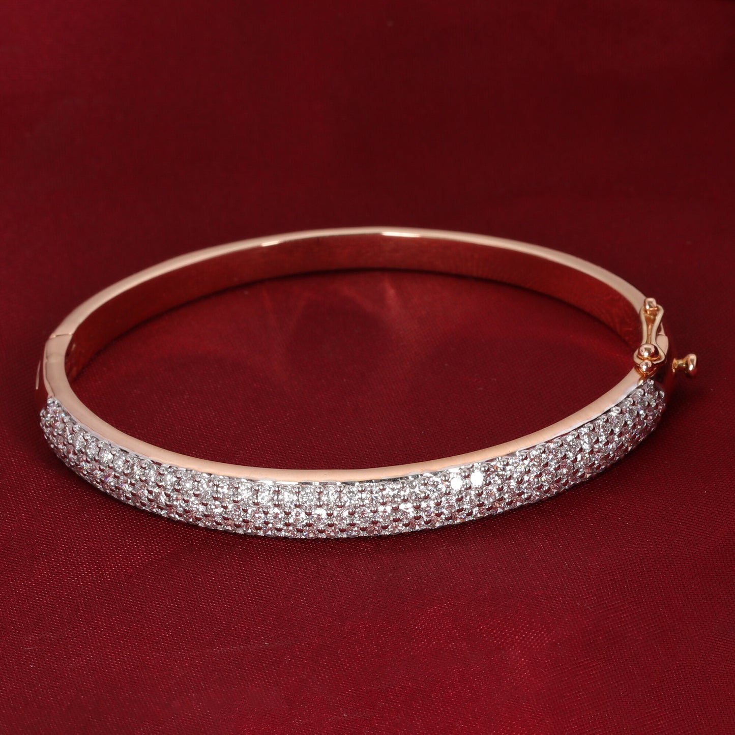 18K Lab Grown Diamond Tennis Bracelet – Round Cut, 3.26ct, BIS Hallmark Gold