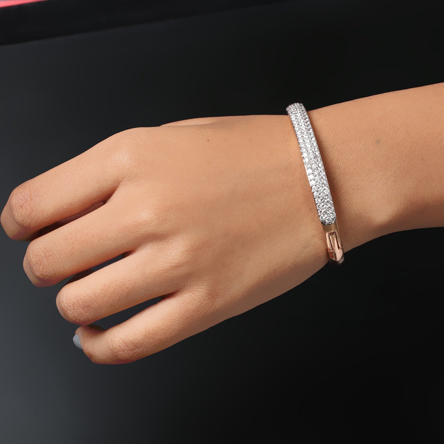 18K Lab Grown Diamond Tennis Bracelet – Round Cut, 3.26ct, BIS Hallmark Gold