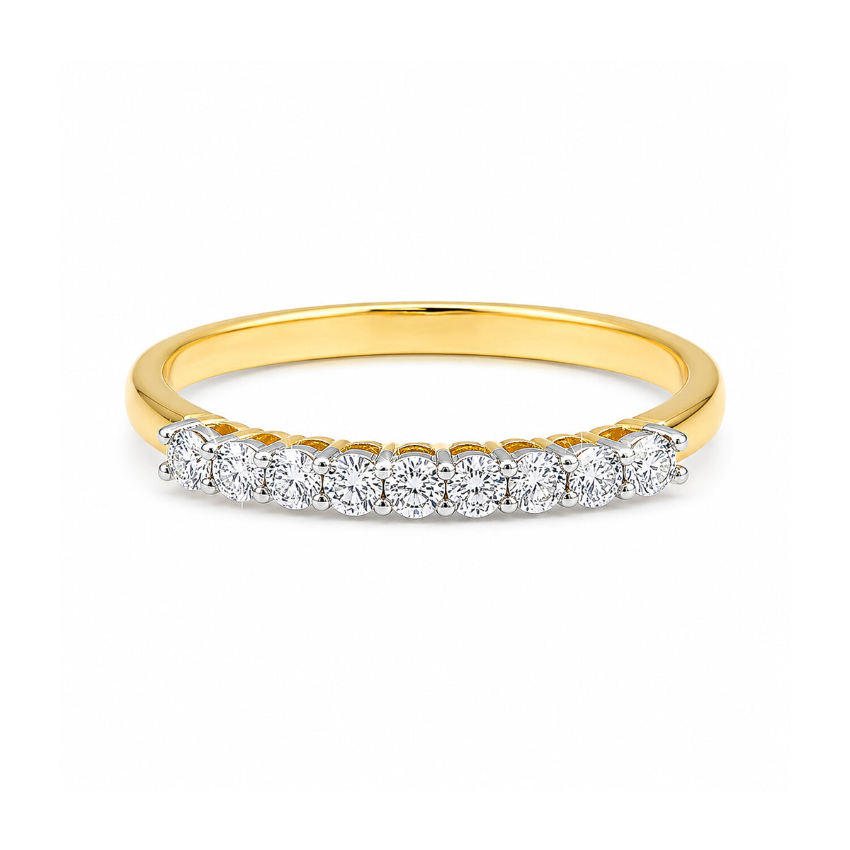 14K/18K Lab Grown Diamond Round Halo Ring (0.36 ct tw) - BIS Hallmarked Gold