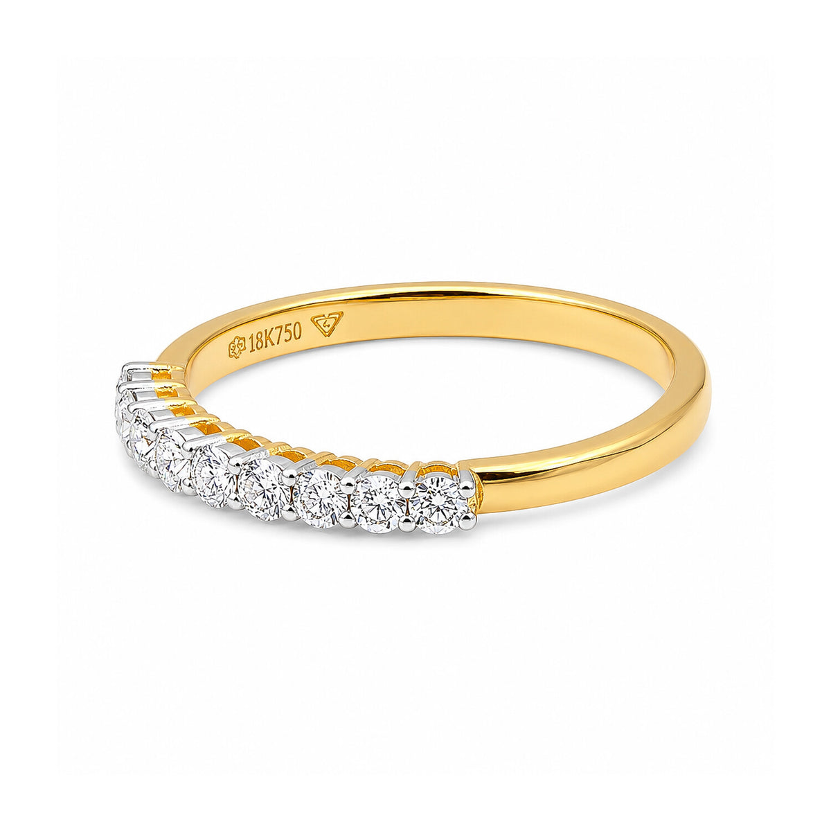 14K/18K Lab Grown Diamond Round Halo Ring (0.36 ct tw) - BIS Hallmarked Gold