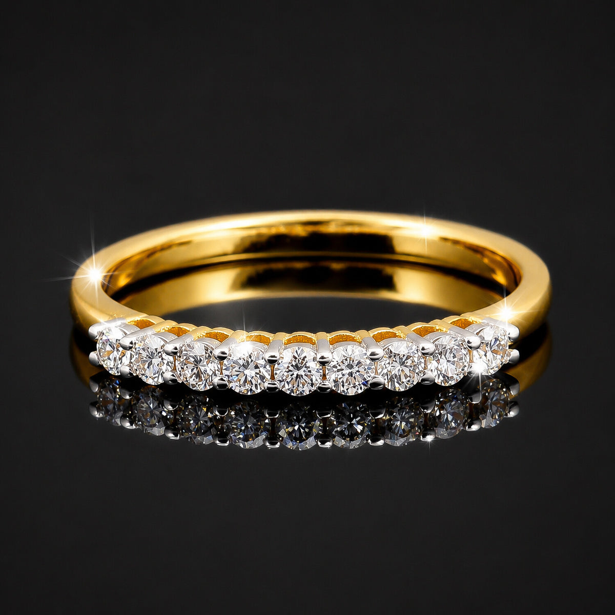 14K/18K Lab Grown Diamond Round Halo Ring (0.36 ct tw) - BIS Hallmarked Gold