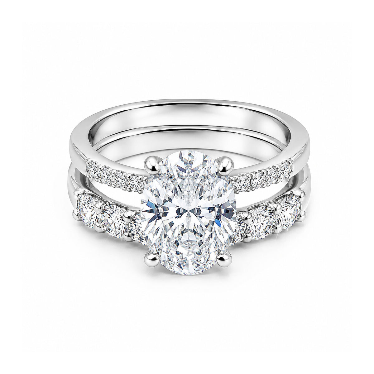 18K Lab Grown Diamond Oval Halo Ring (0.79 ct tw) - BIS Hallmarked Gold