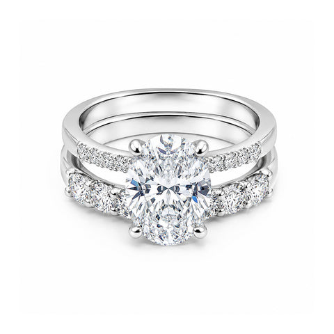 18K Lab Grown Diamond Oval Halo Ring (0.79 ct tw) - BIS Hallmarked Gold