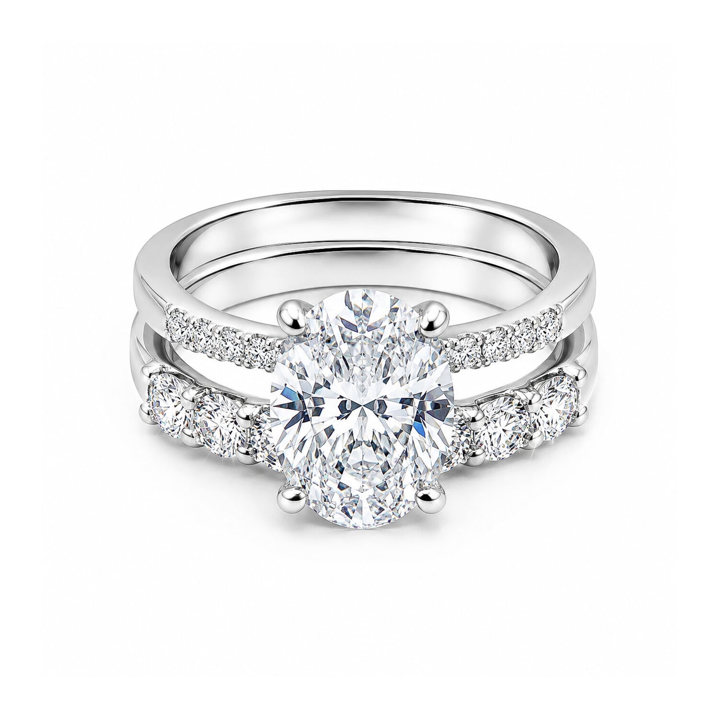 18K Lab Grown Diamond Oval Halo Ring (0.79 ct tw) - BIS Hallmarked Gold