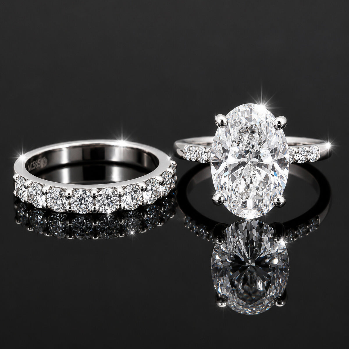 18K Lab Grown Diamond Oval Halo Ring (0.79 ct tw) - BIS Hallmarked Gold