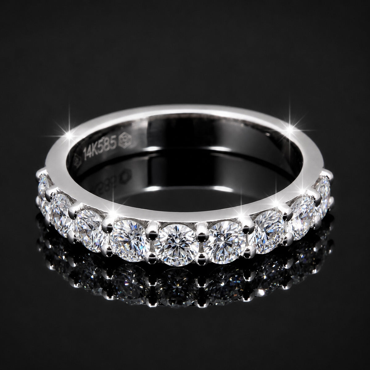 14K Lab Grown Diamond Round Delicate Cluster Ring | IGI Certified