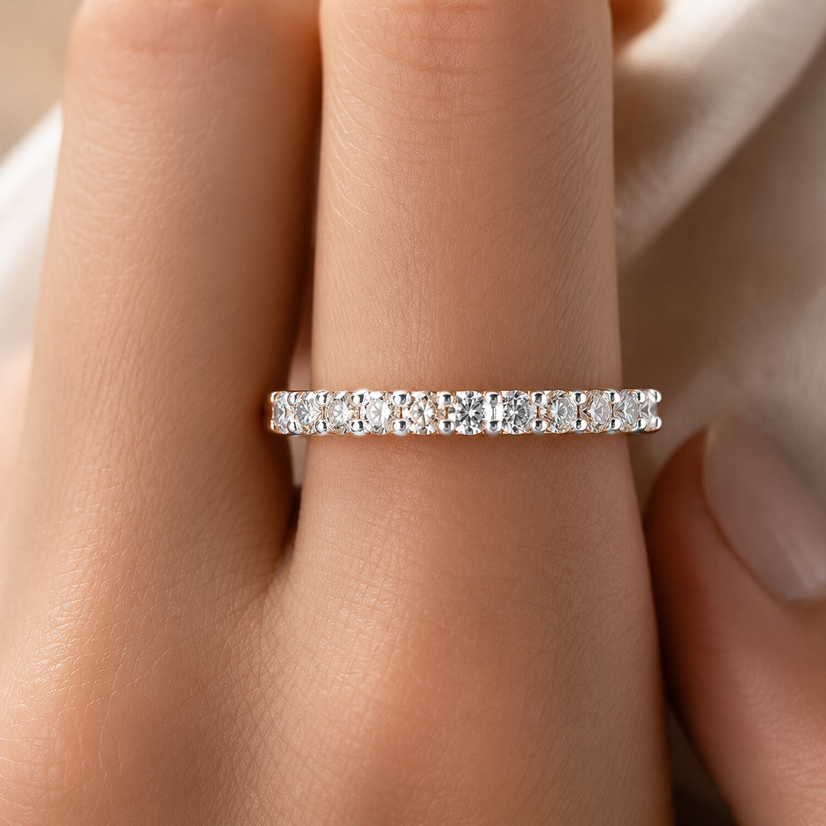 14K/18K Lab Grown Diamond Round Halo Ring (0.25 ct tw) - BIS Hallmarked Gold