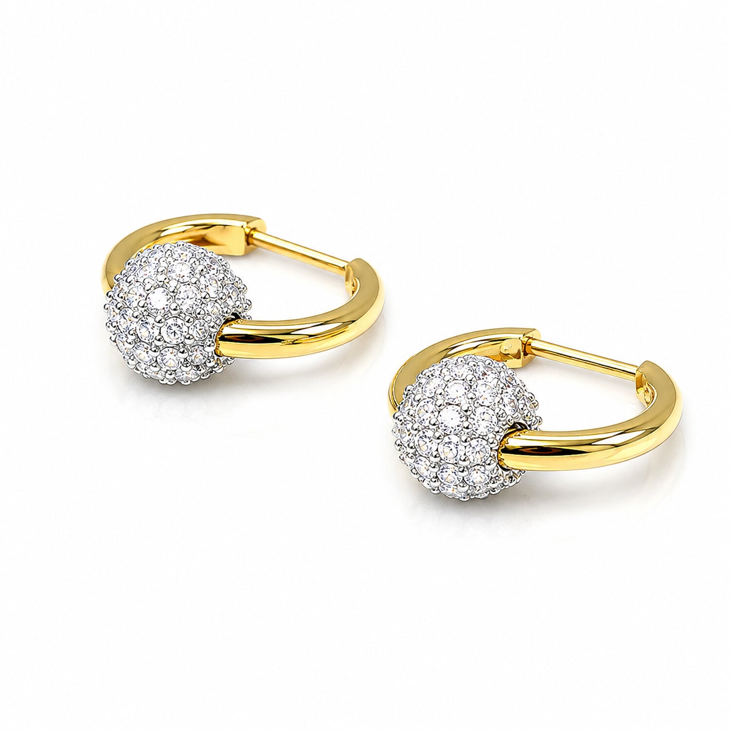 14K/18K Lab-Grown Diamond Round Drop Earrings