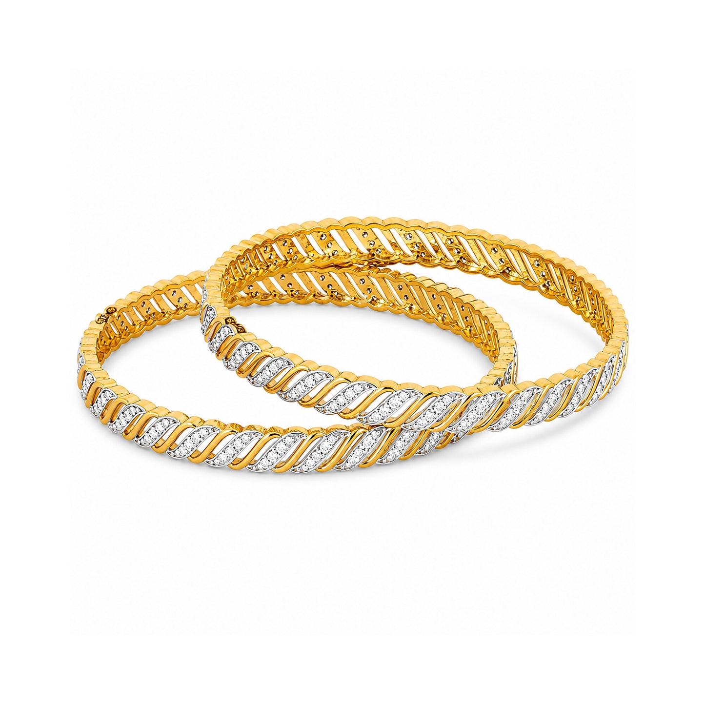 18K Lab Grown Diamond Tennis Bracelet – Round Cut, 2.72ct, BIS Hallmark Gold