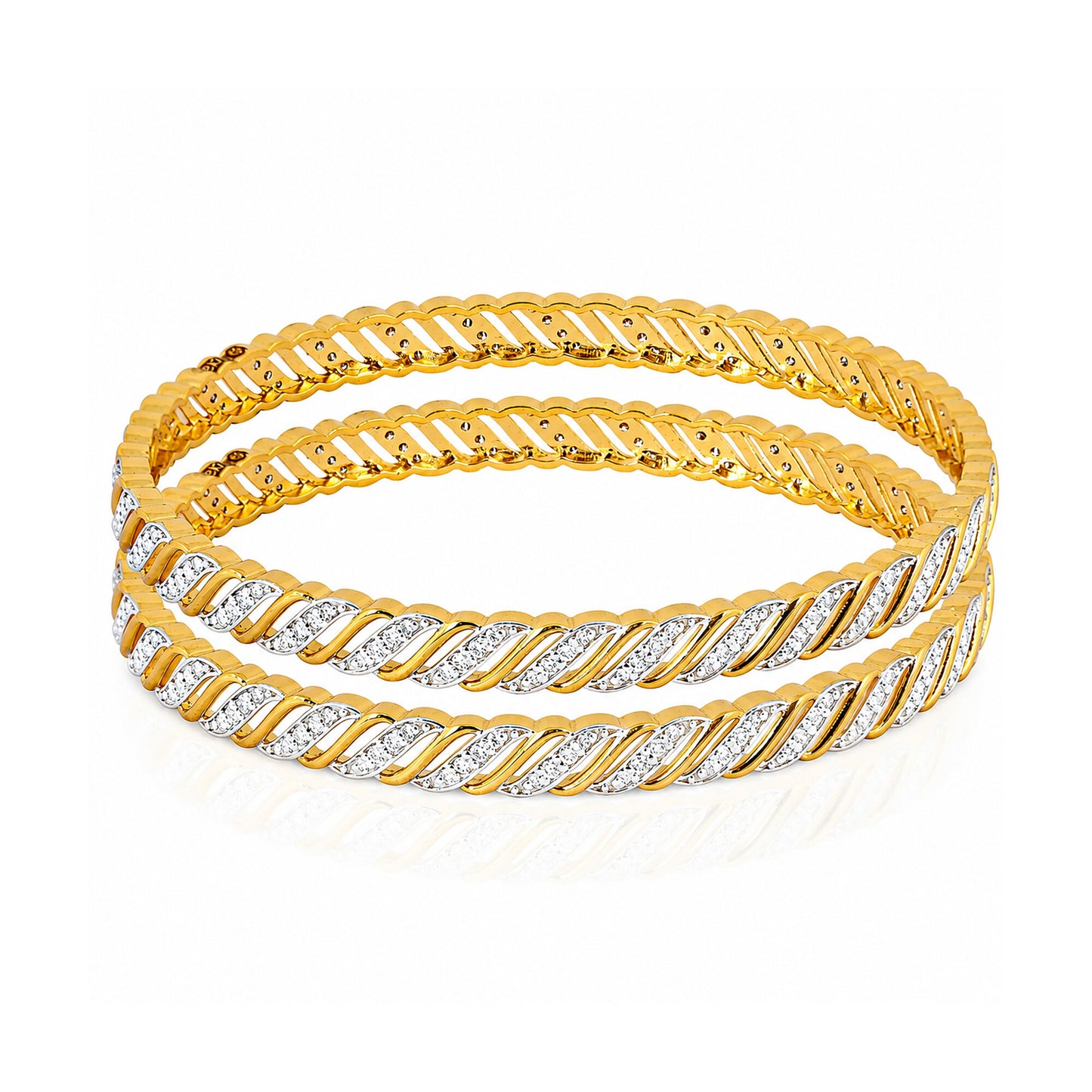 18K Lab Grown Diamond Tennis Bracelet – Round Cut, 2.72ct, BIS Hallmark Gold