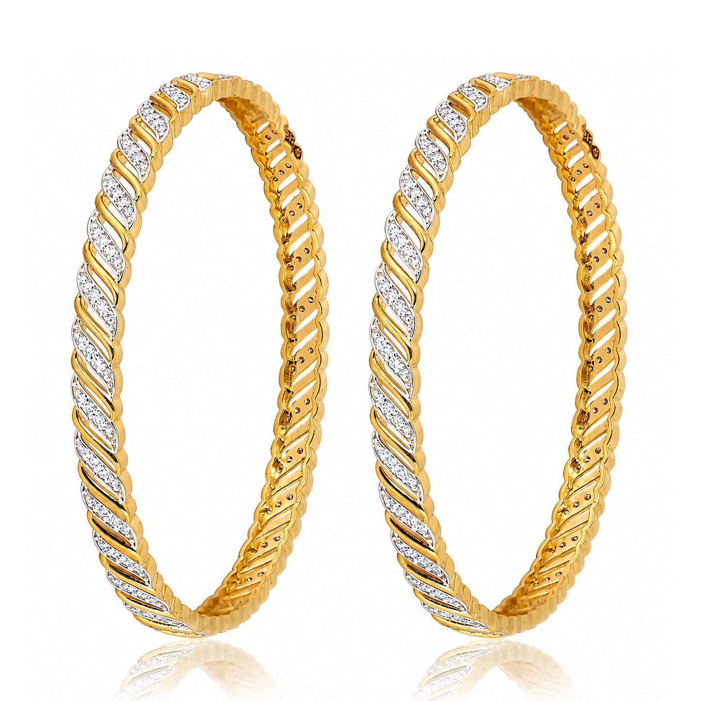 18K Lab Grown Diamond Tennis Bracelet – Round Cut, 2.72ct, BIS Hallmark Gold