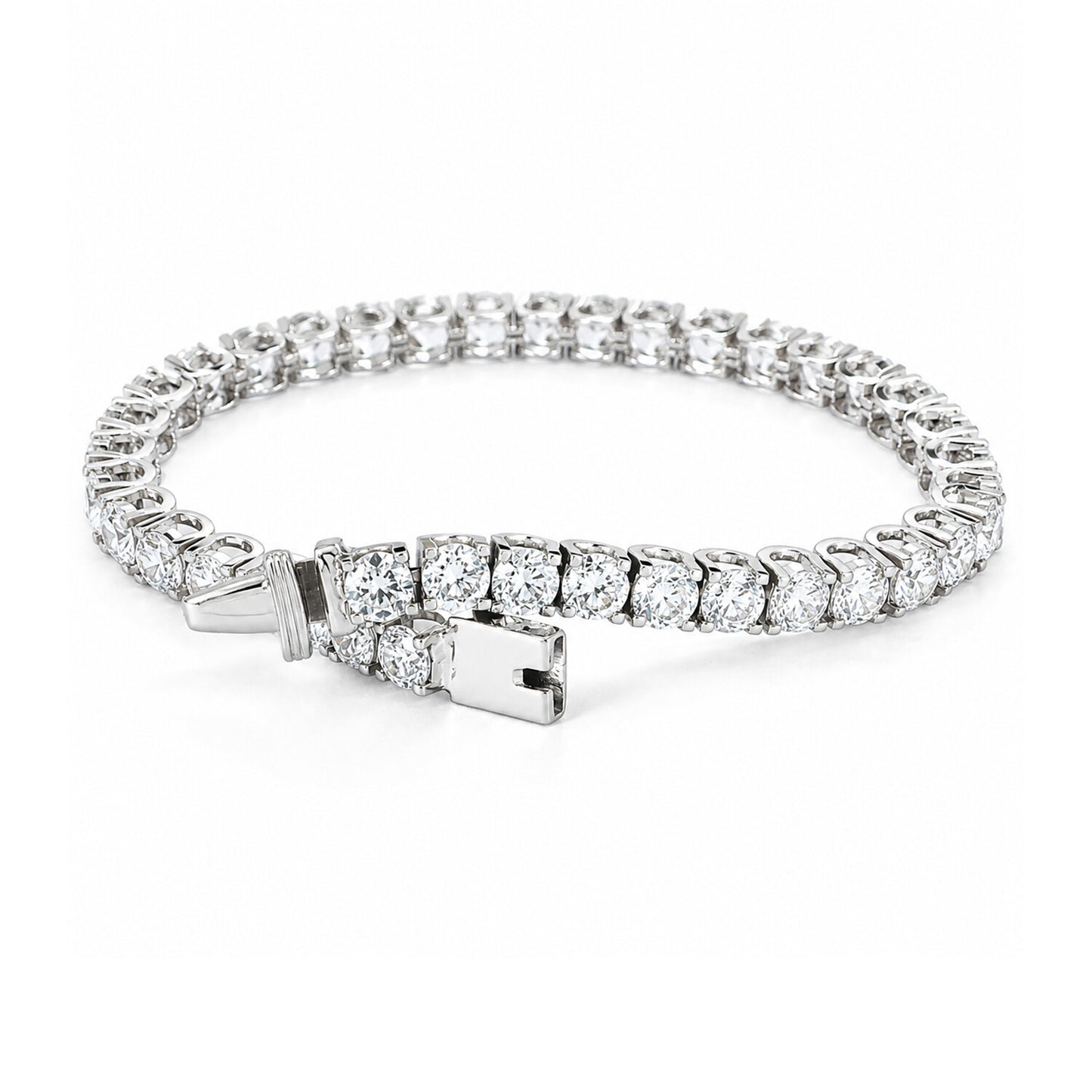 14K/18K Lab Grown Diamond Tennis Bracelet – Round Cut, 5.85ct, BIS Hallmark Gold