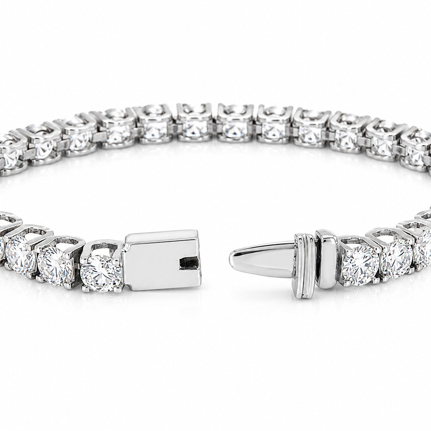 14K/18K Lab Grown Diamond Tennis Bracelet – Round Cut, 5.85ct, BIS Hallmark Gold